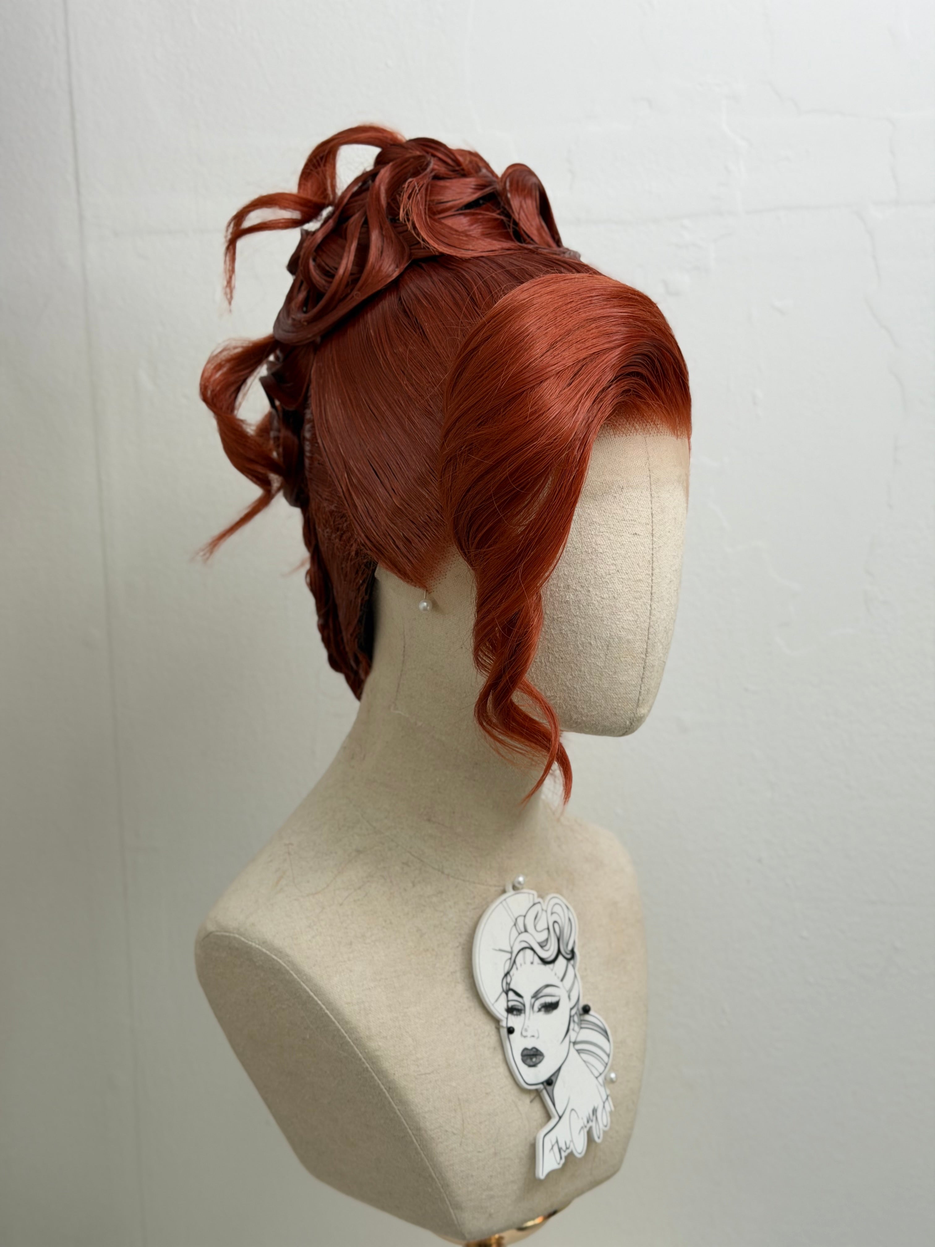 Classy updo wig Deep Ginger super Hold