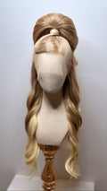 Classy sleek half up ponytail Wig Blonde Mix