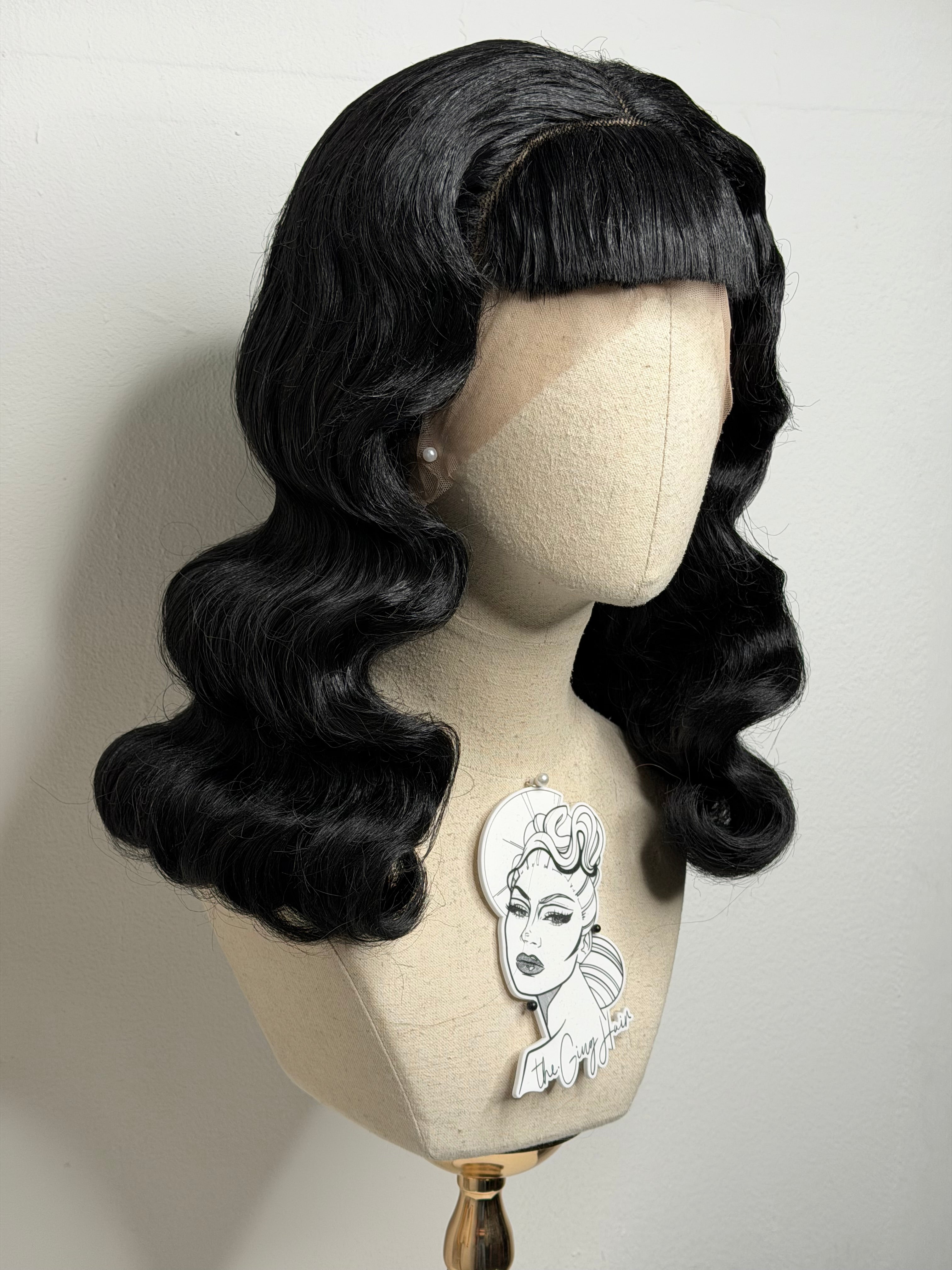 Classy 40s History Wig Black with bangs
