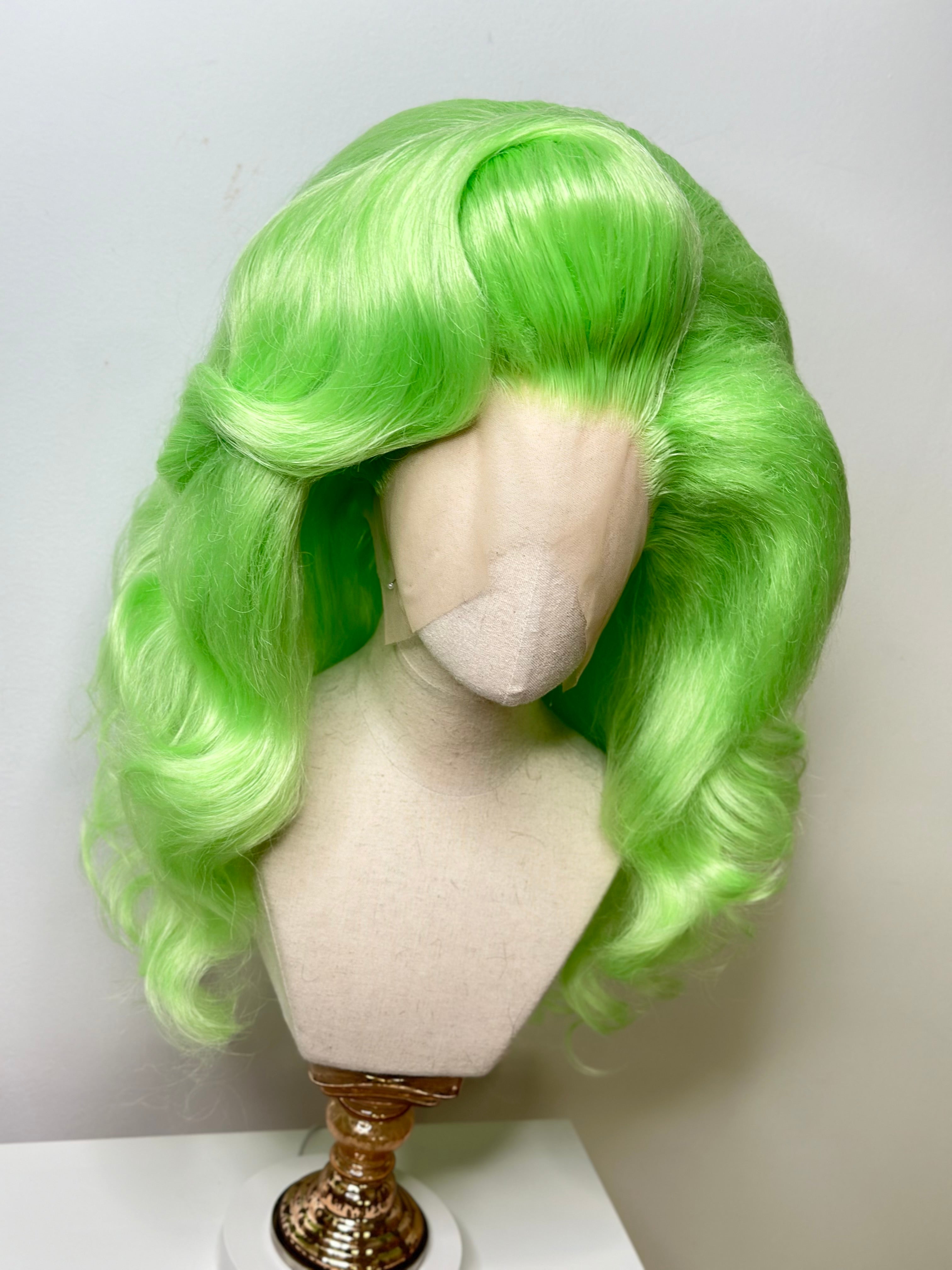 Big neon green waves