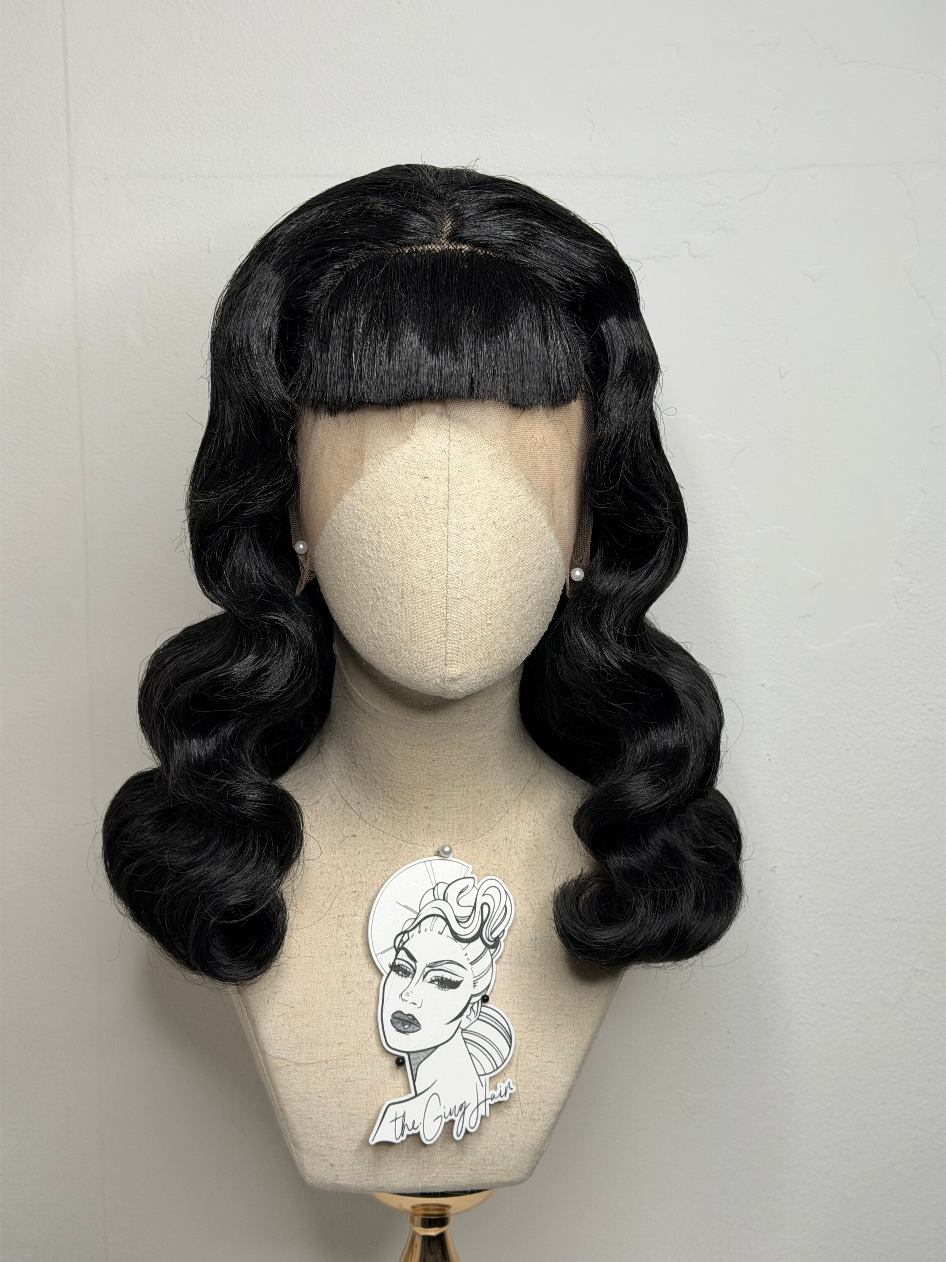 Classy 40s History Wig Black with bangs