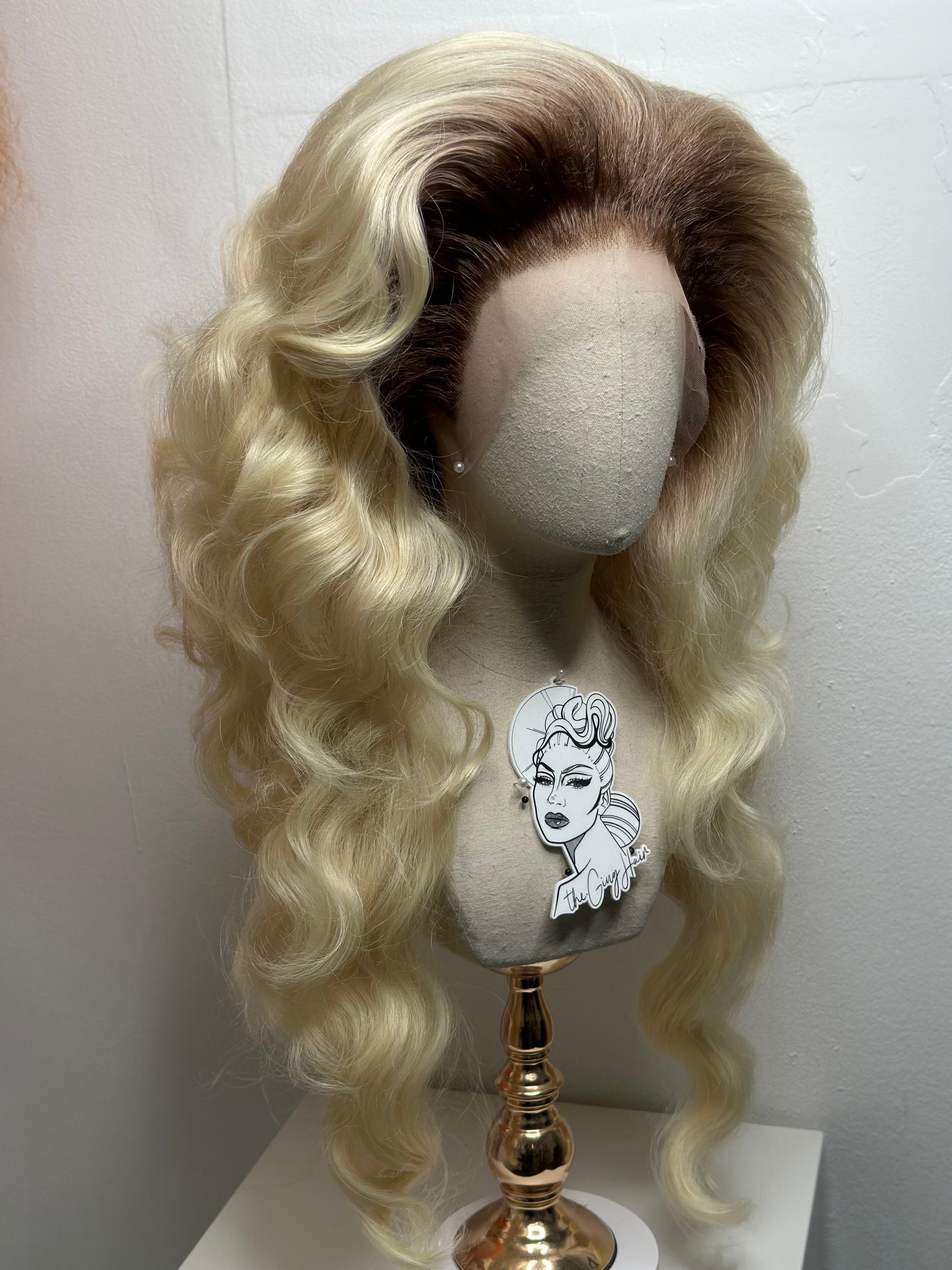 Big Flip and Go Wig Roots Blond