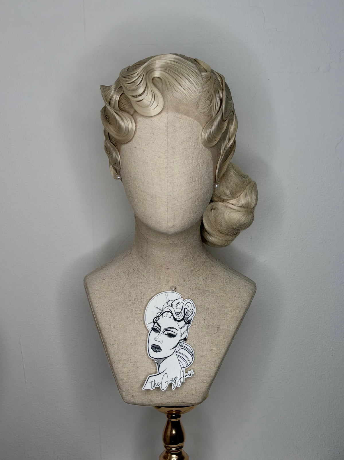 Fingerwaves platin blond
