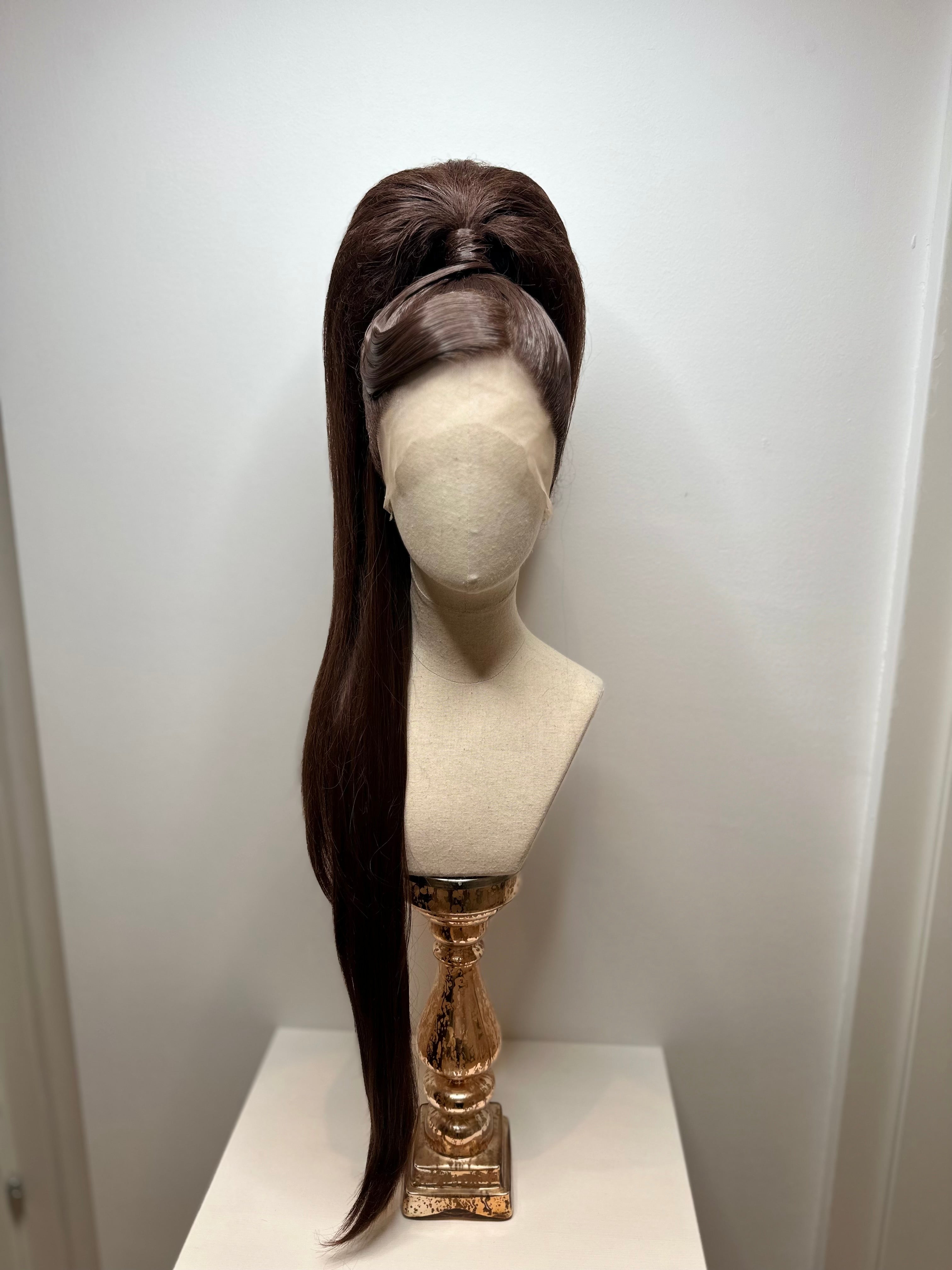 Puffy ponytail Brown