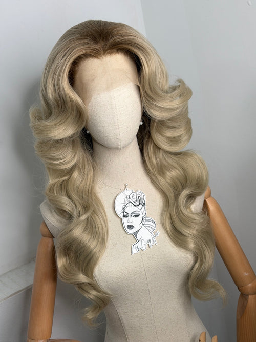 70s Blonde Wig  with roots