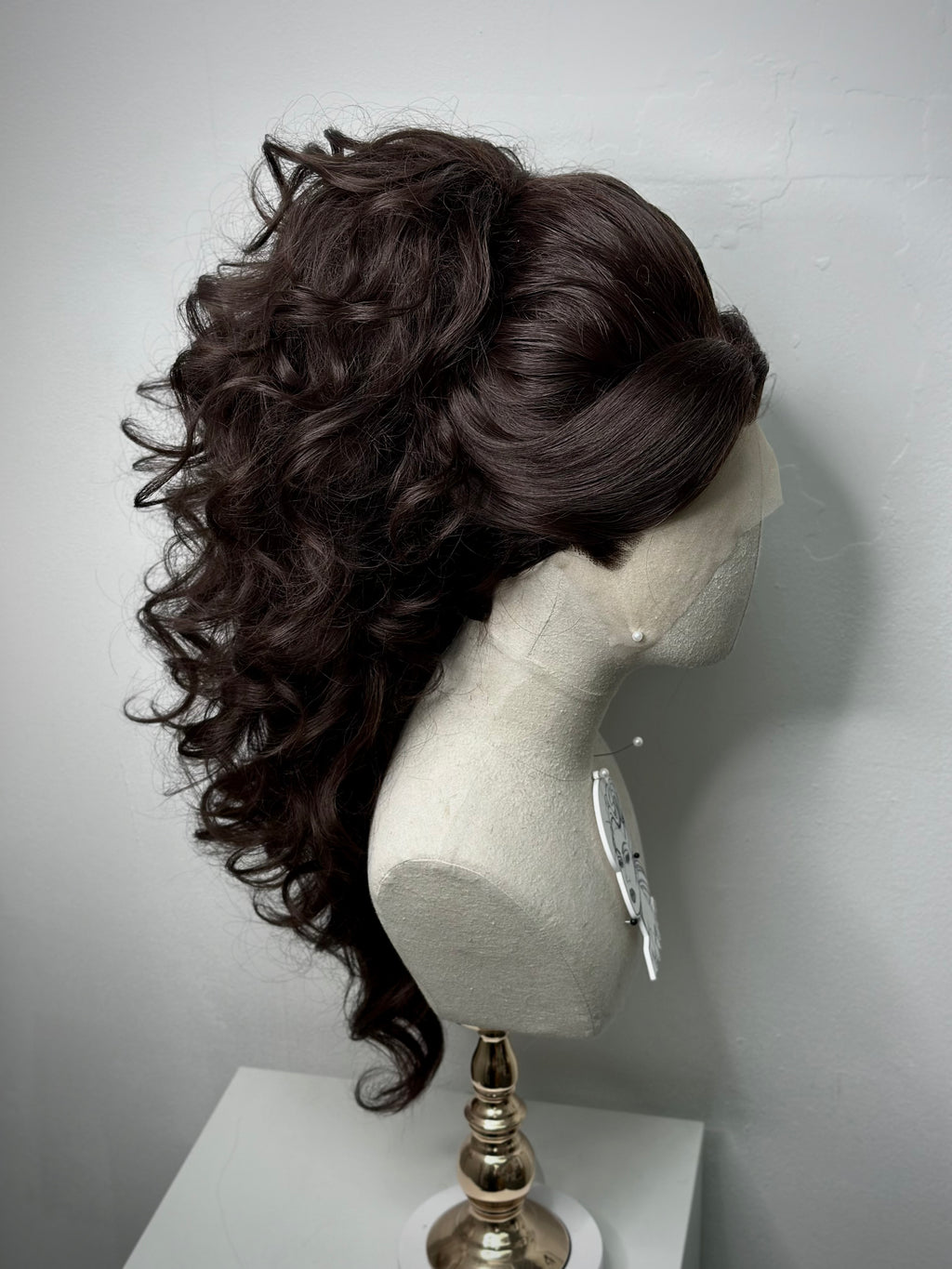Messy Big Half Updo Brown