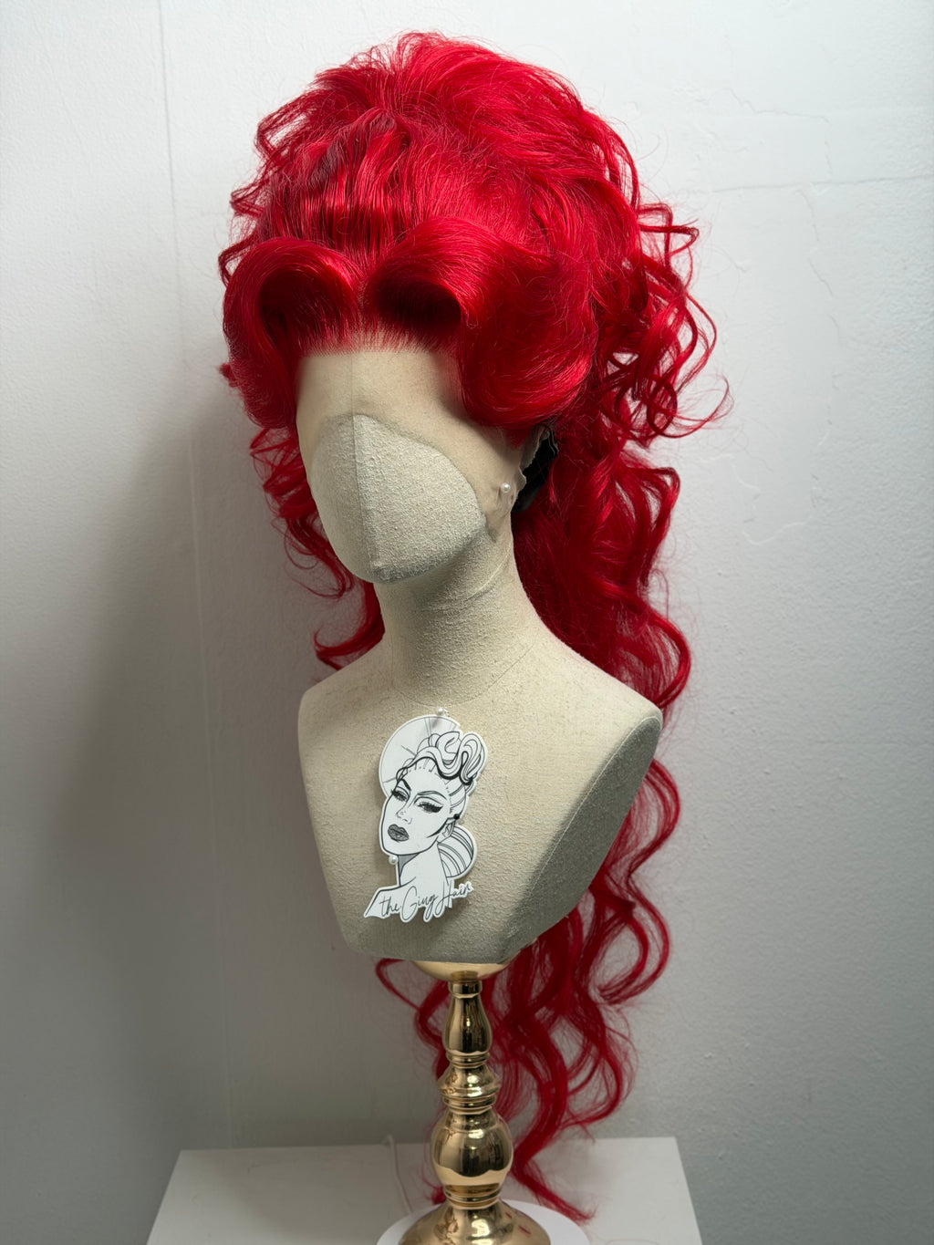 Messy Big Half Updo red