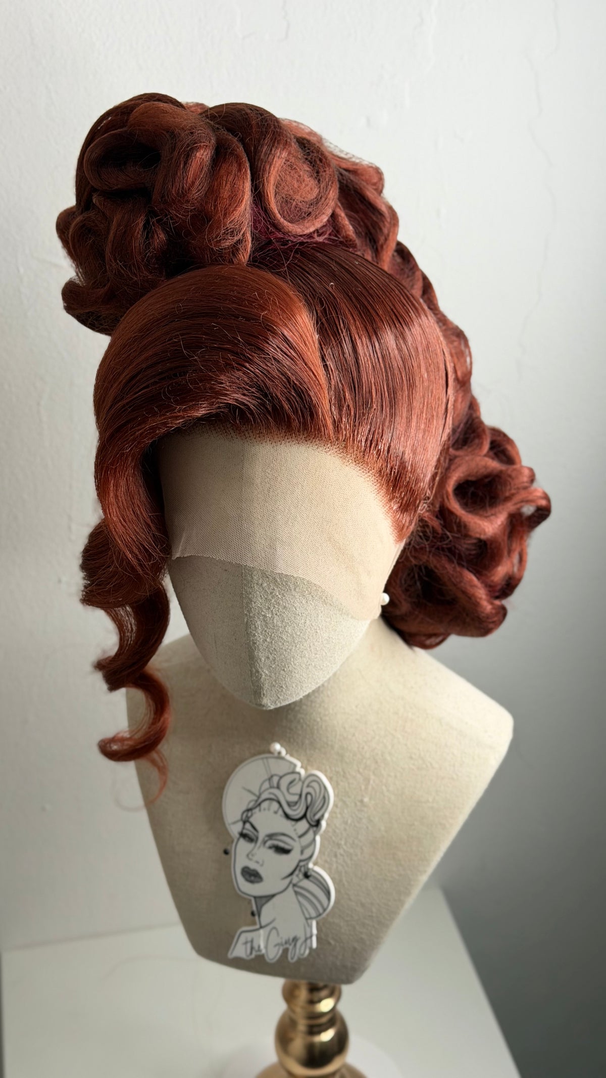 Classy Asymmetrical Updo dark Ginger Soft wave