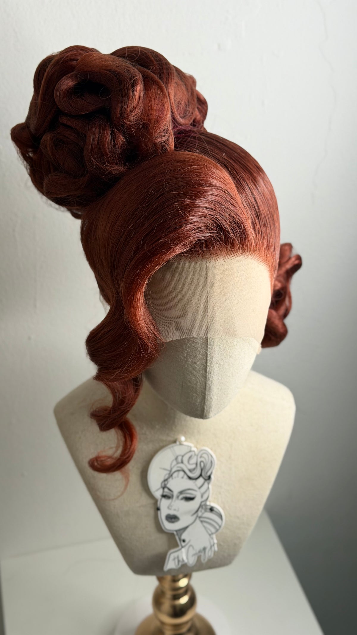Classy Asymmetrical Updo dark Ginger Soft wave