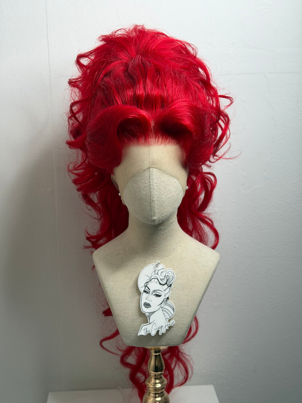 Messy Big Half Updo red