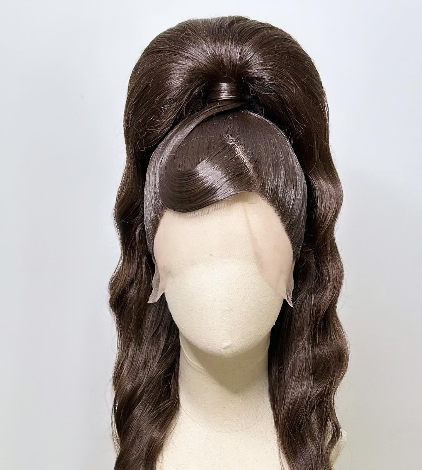 Puffy sleek ponytail Wig brown
