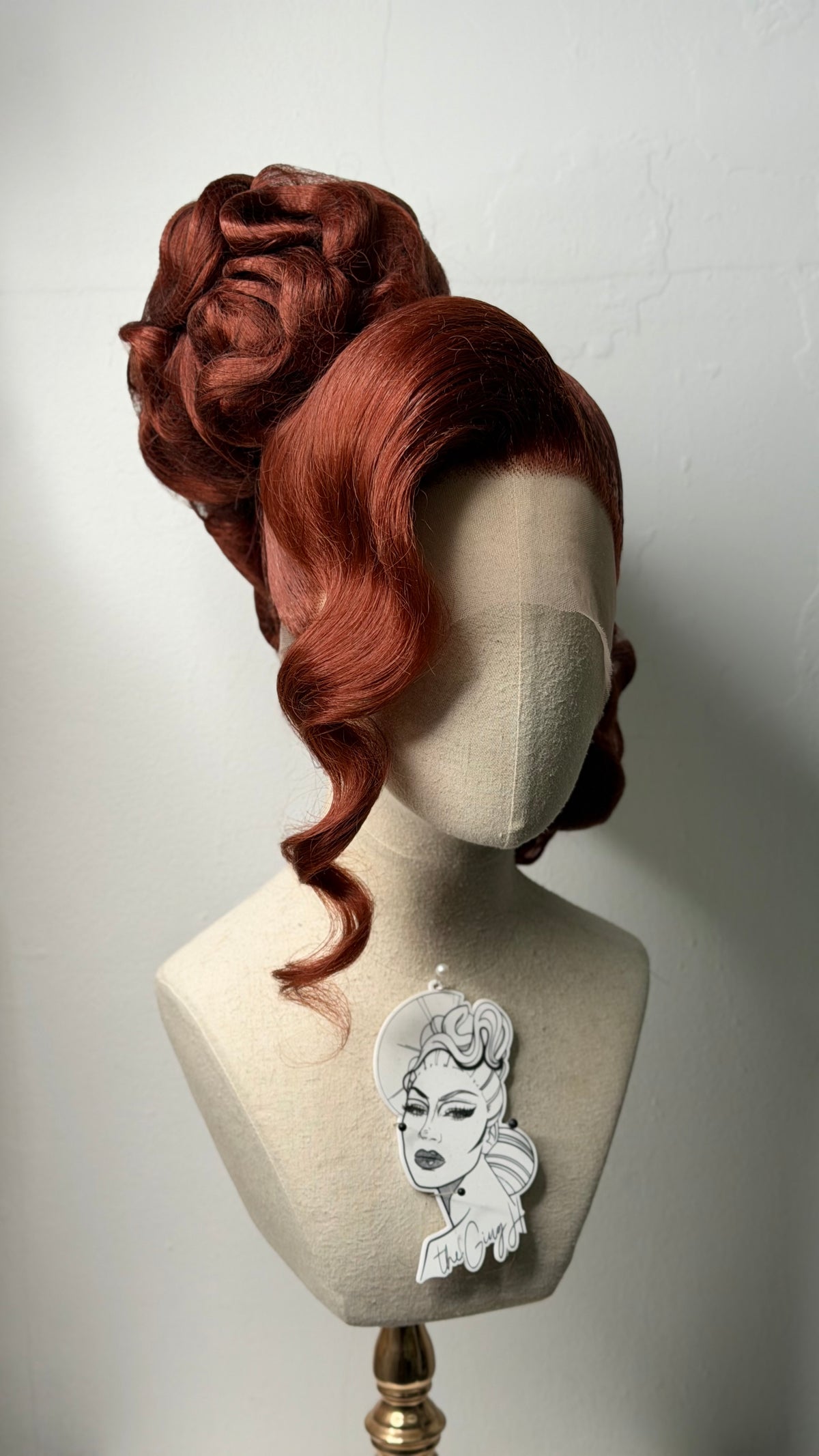 Classy Asymmetrical Updo dark Ginger Soft wave
