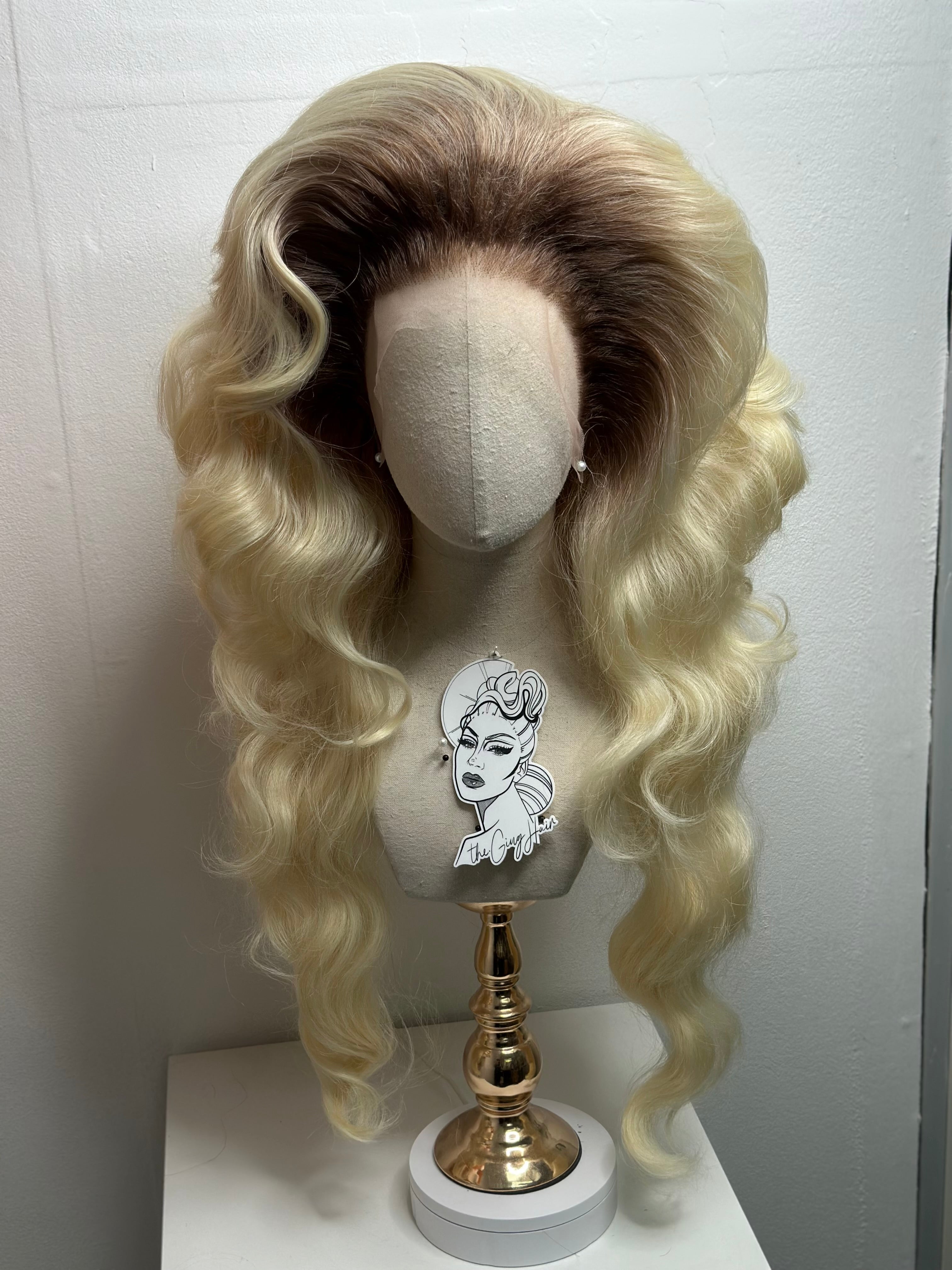 Big Flip and Go Wig Roots Blond