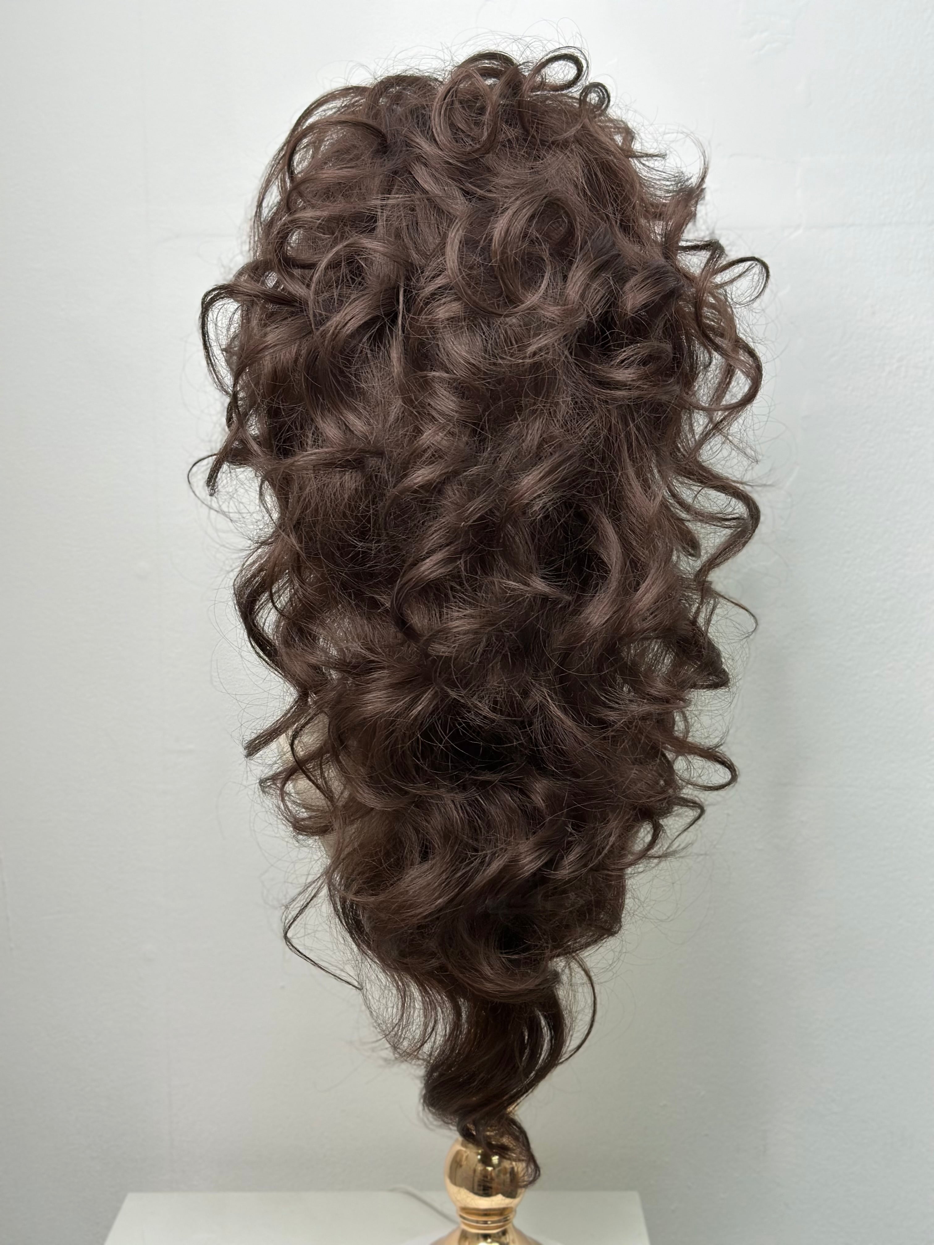 Messy Big Half Updo Brown