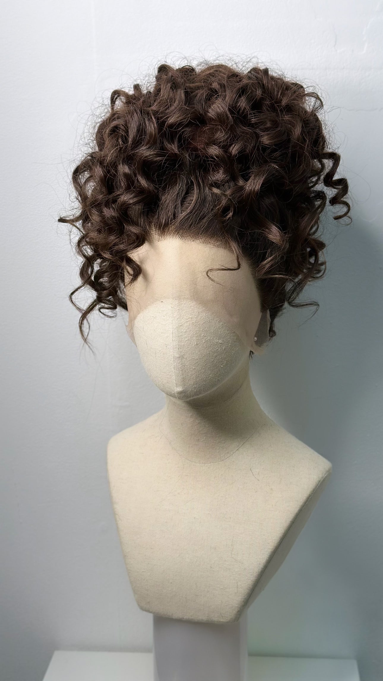Curly Updo dark Brown
