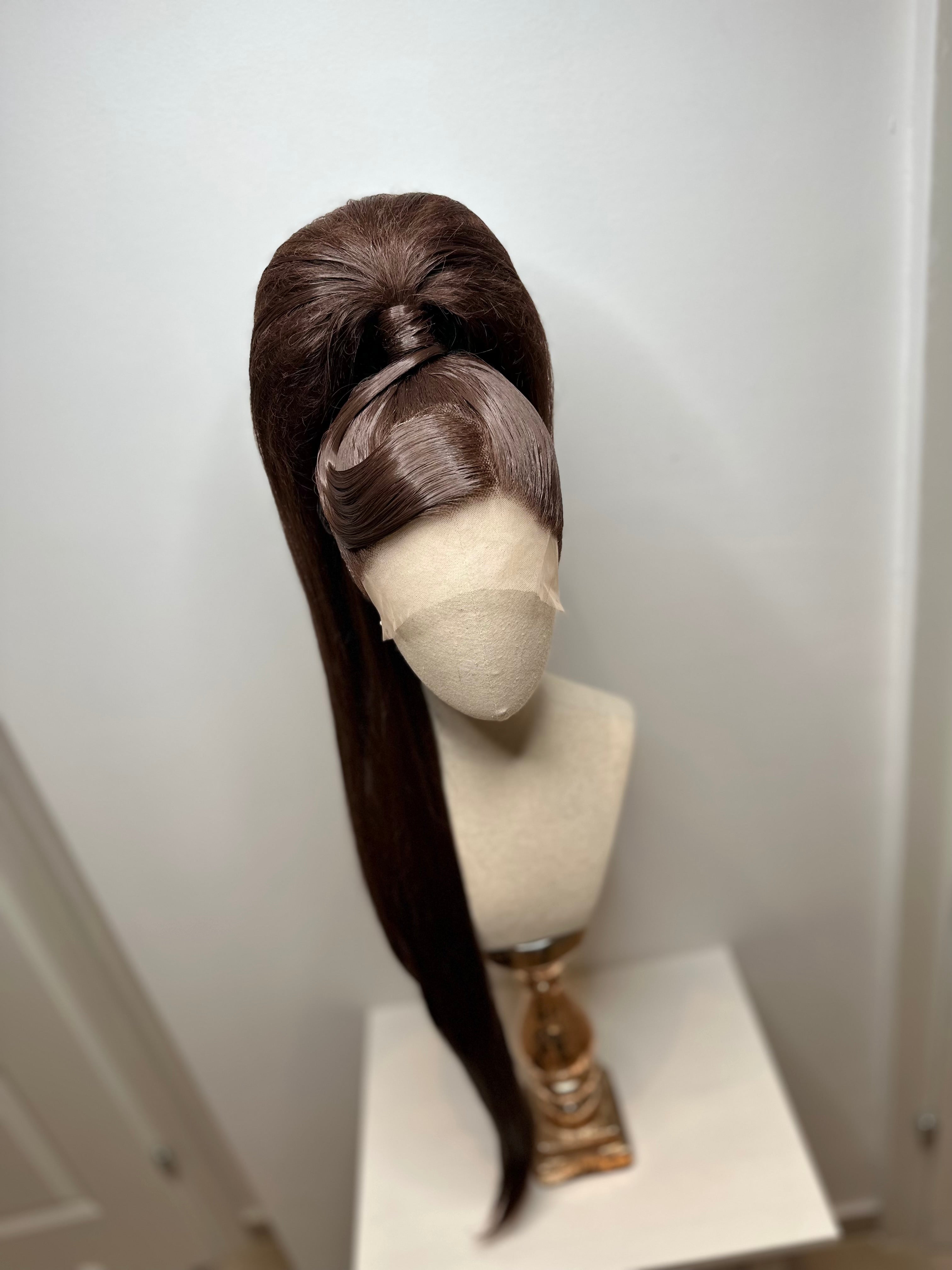 Puffy ponytail Brown