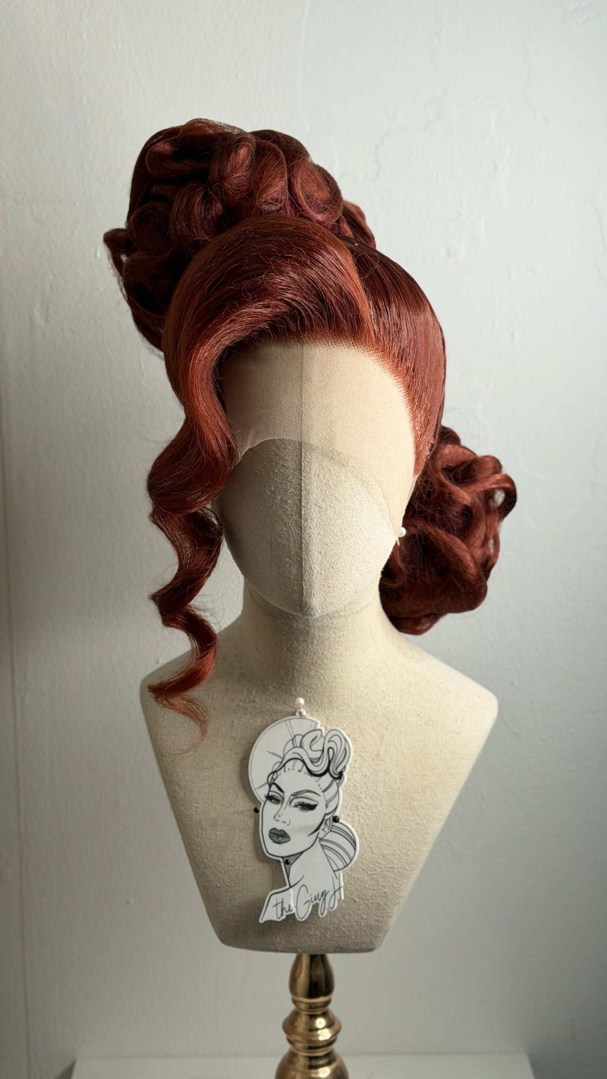 Classy Asymmetrical Updo dark Ginger Soft wave