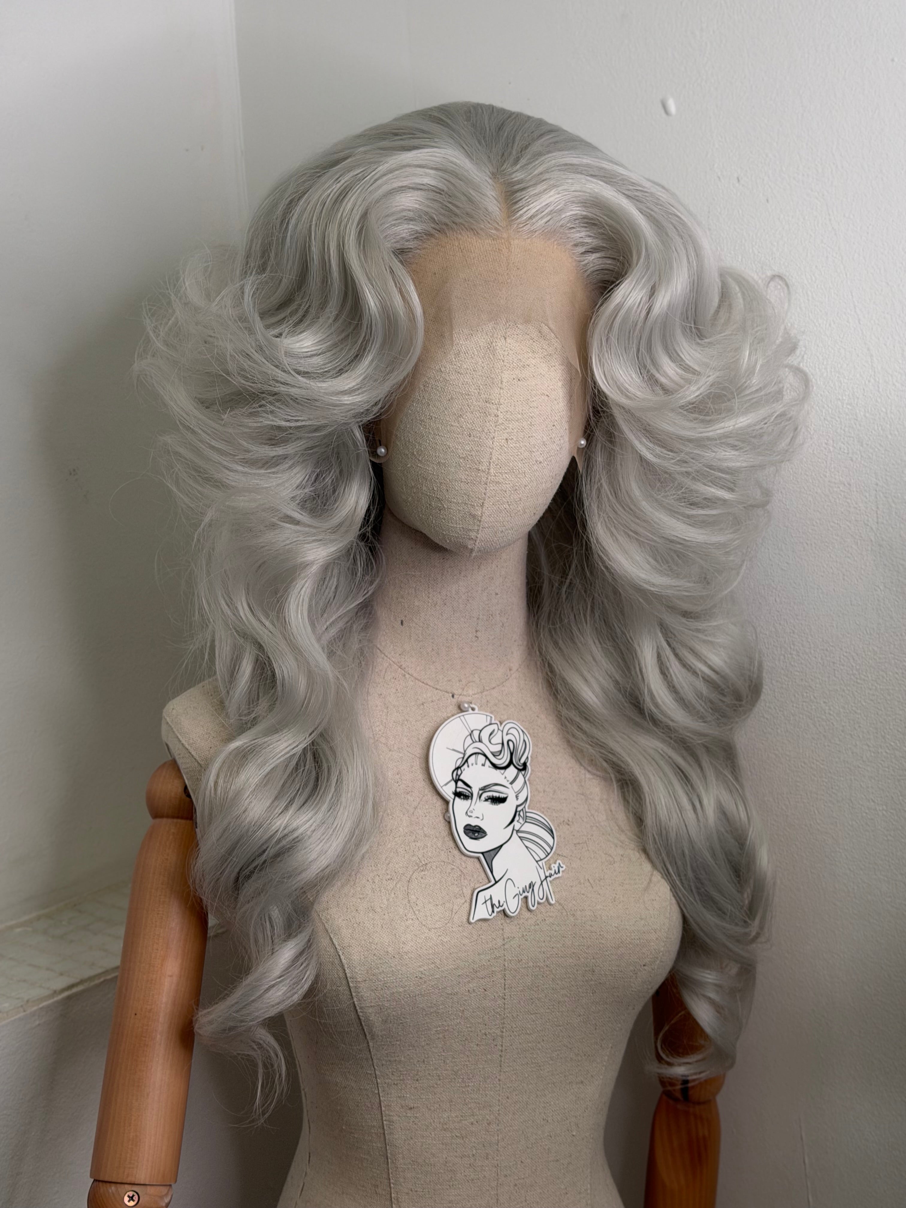 70s Silver Grey Wig