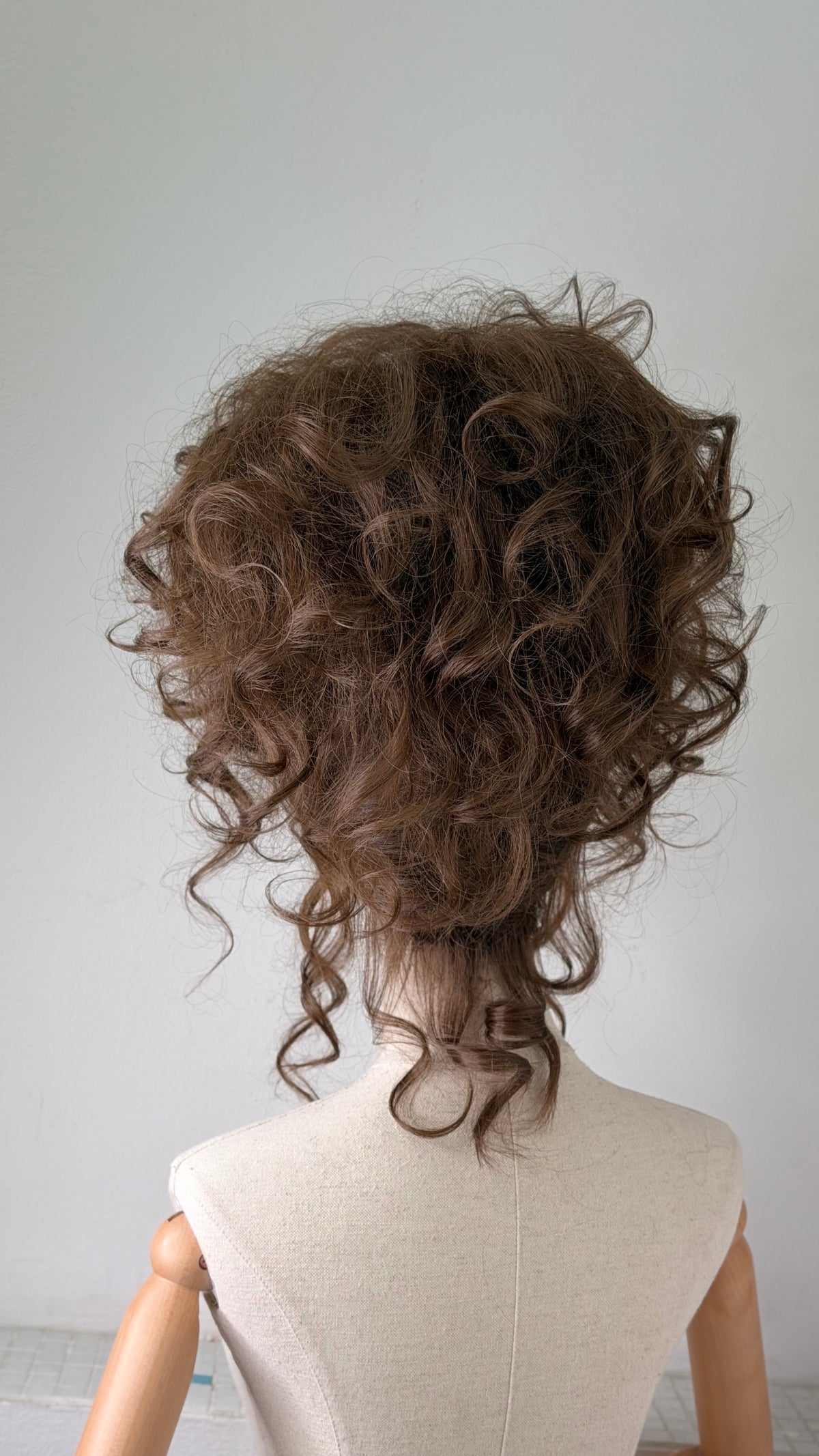 Big brown Messy Updo