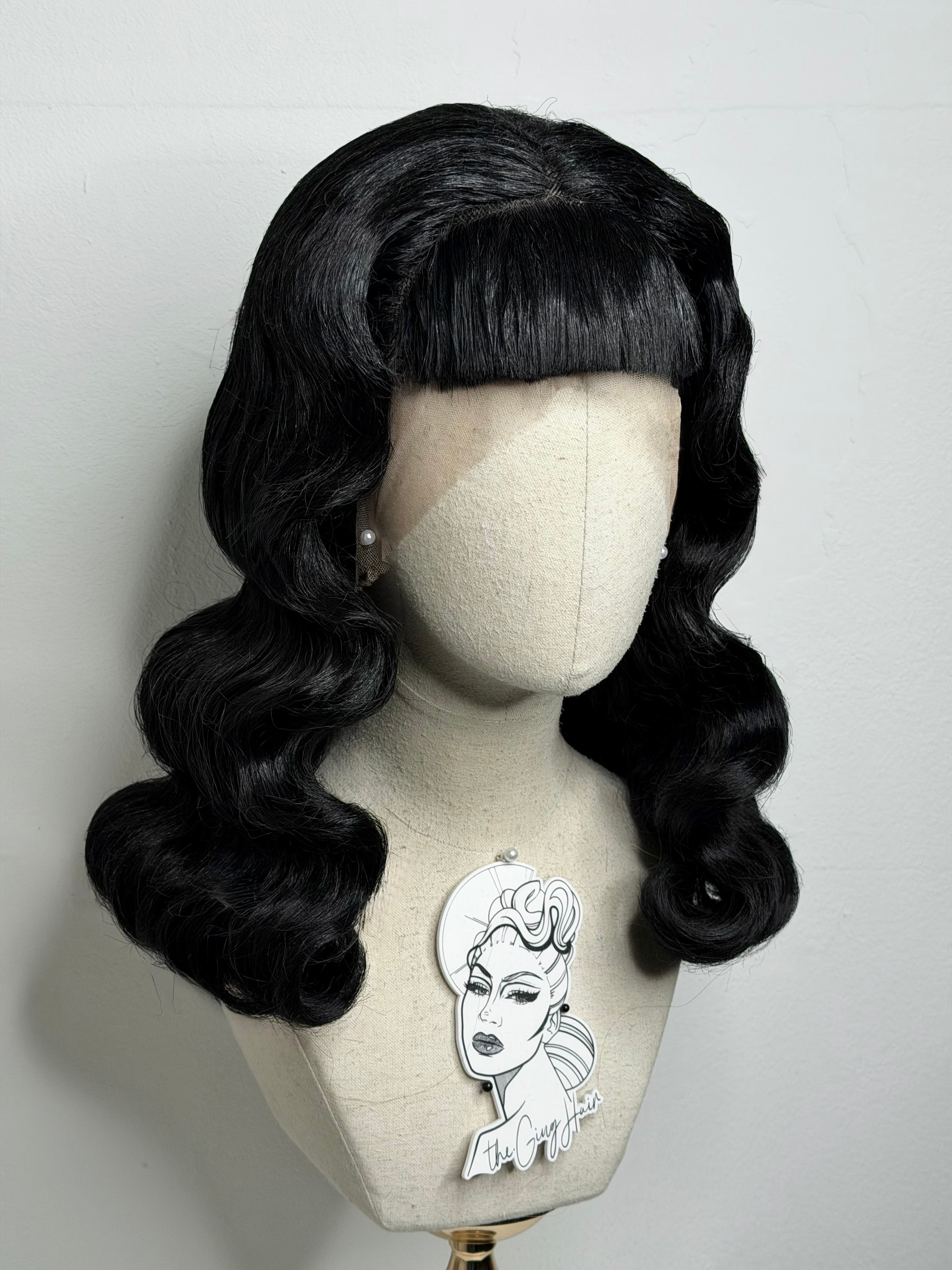 Classy 40s History Wig Black with bangs