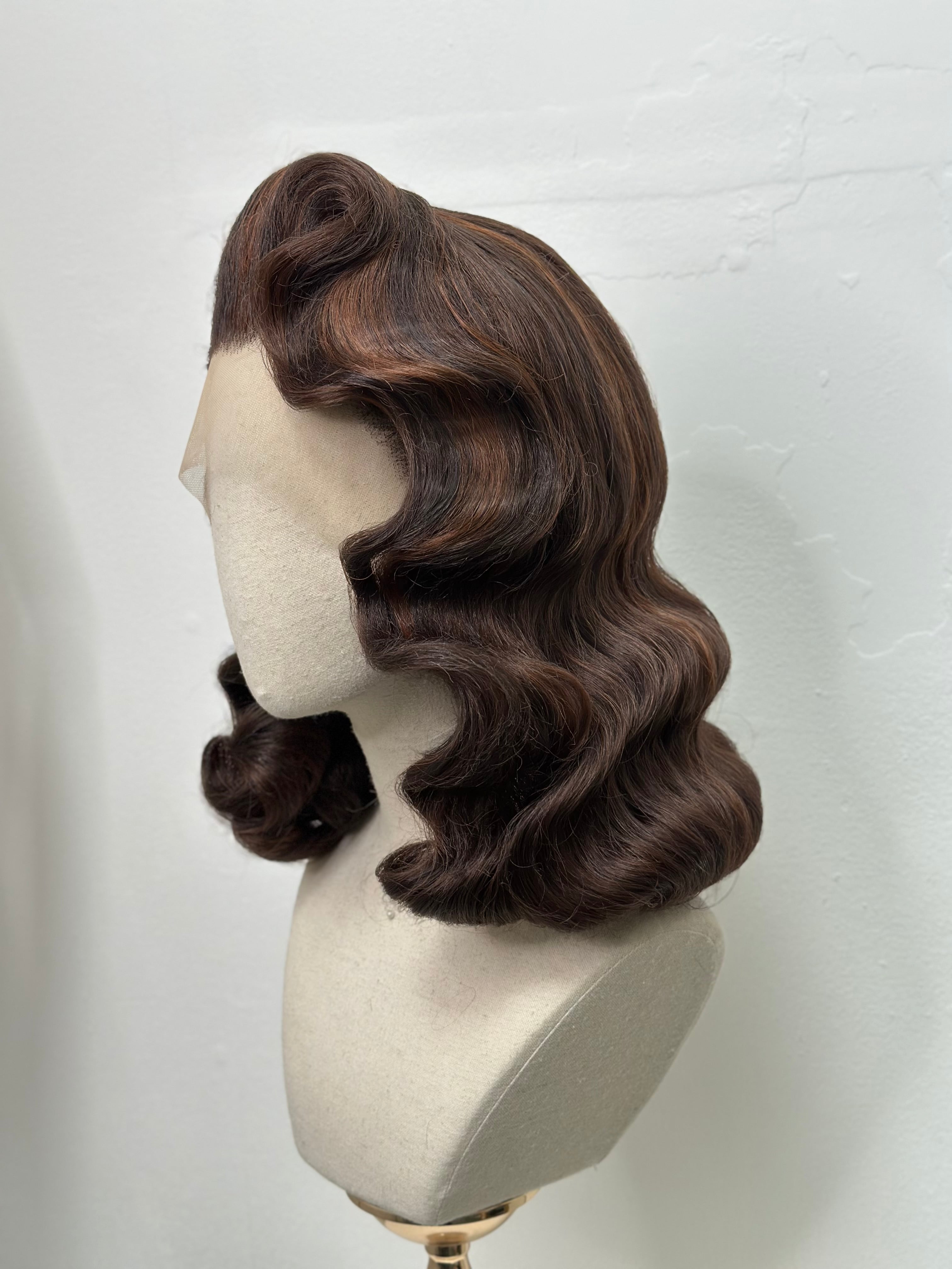 Classy 40s Wig Brown Mix
