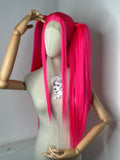 Hot Pink Sleek Pigtails