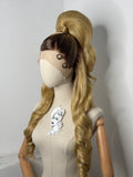 Puffy Sleek Roots Blond Ponytail