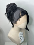 Classy updo wig Black super Hold
