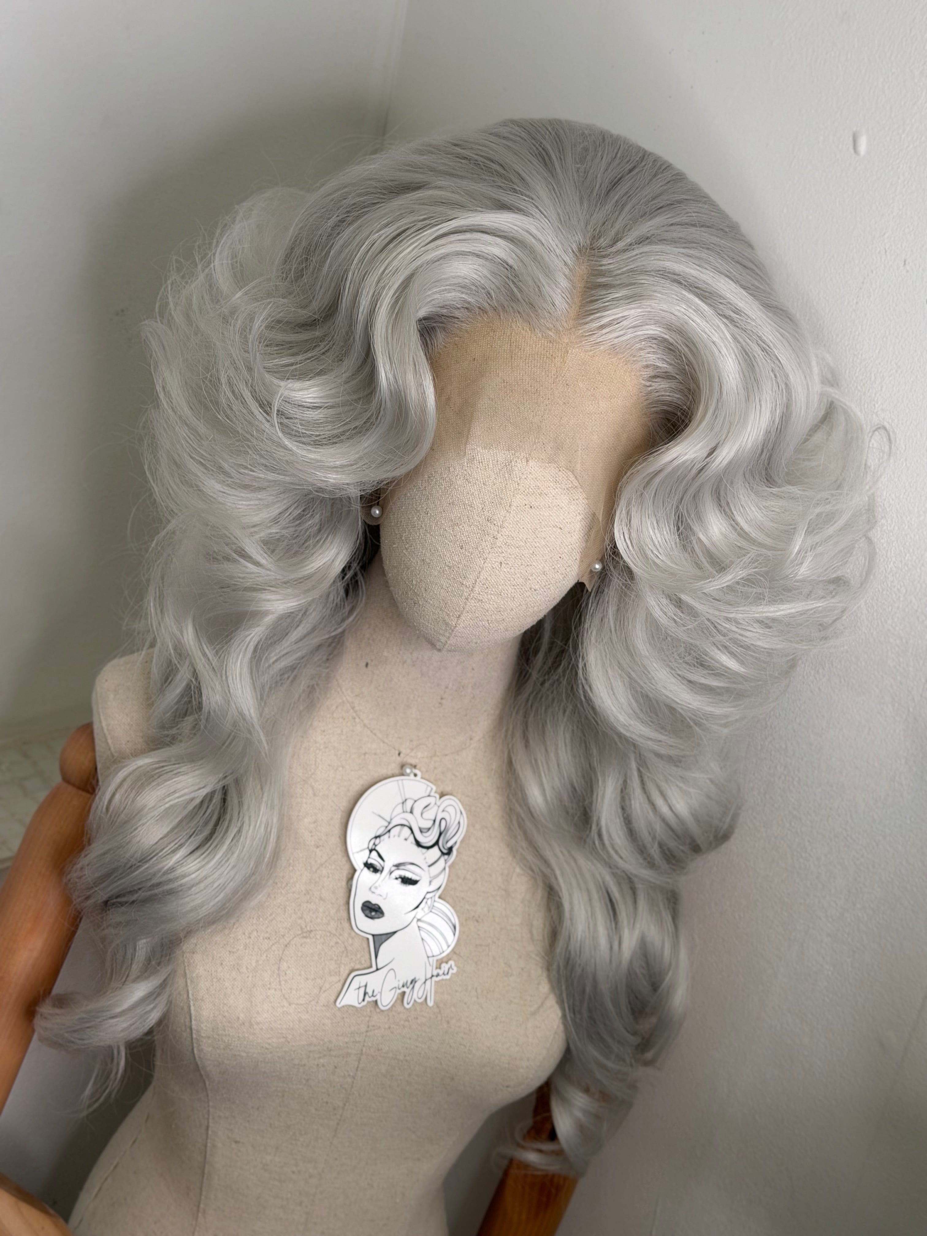 70s Silver Grey Wig