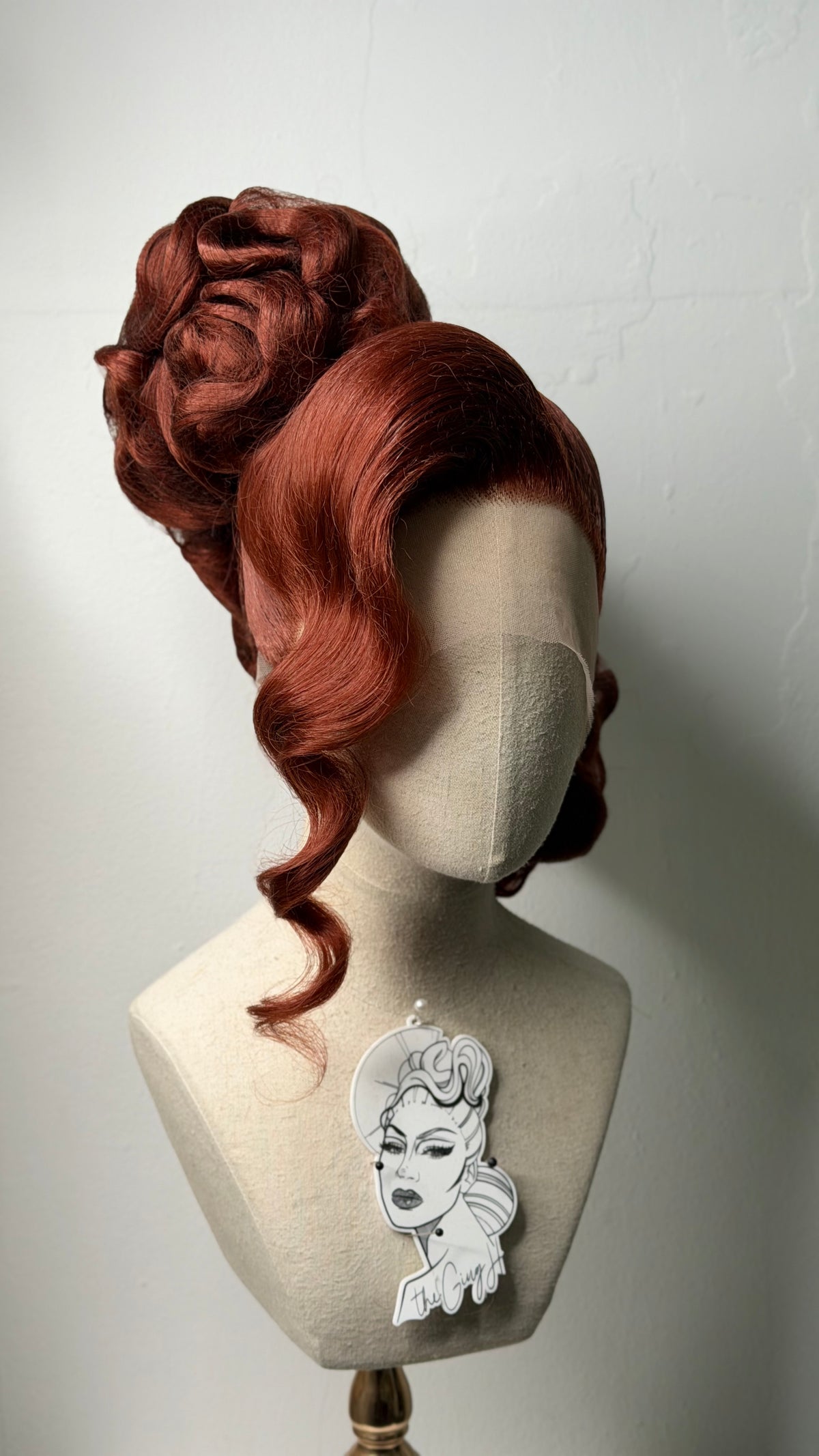 Classy Asymmetrical Updo dark Ginger Soft wave
