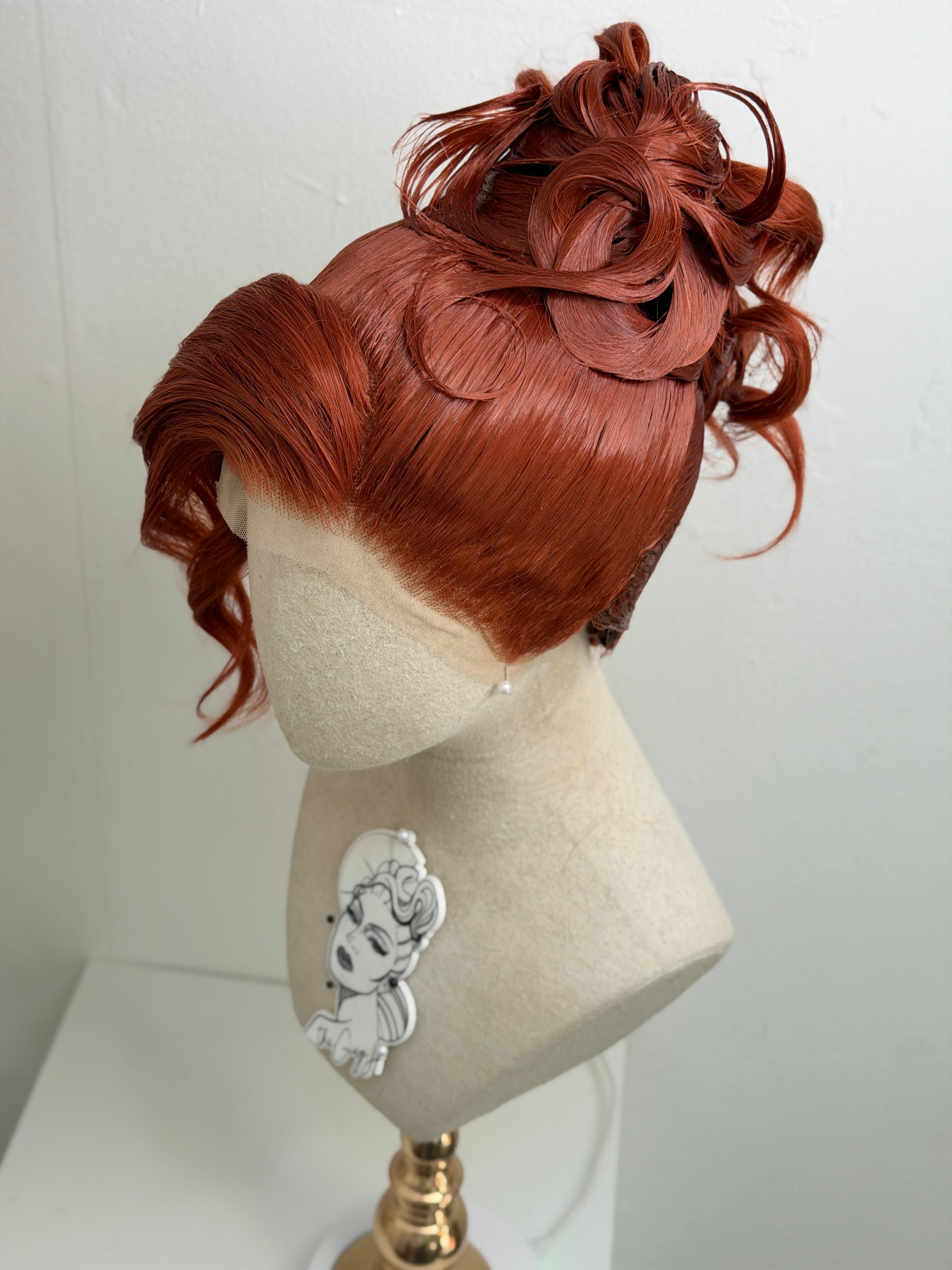 Classy updo wig Deep Ginger super Hold