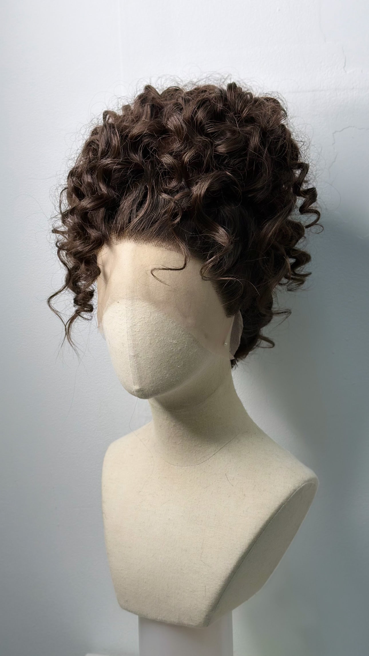 Curly Updo dark Brown