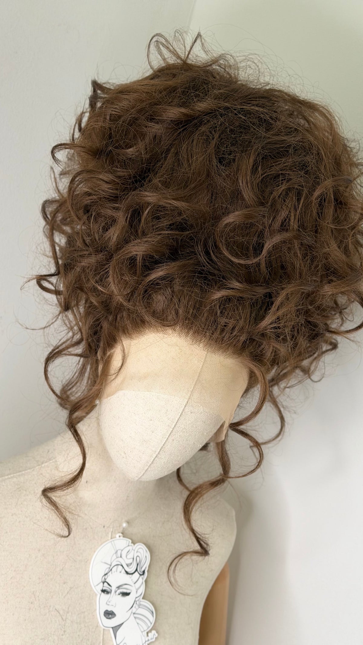 Big brown Messy Updo