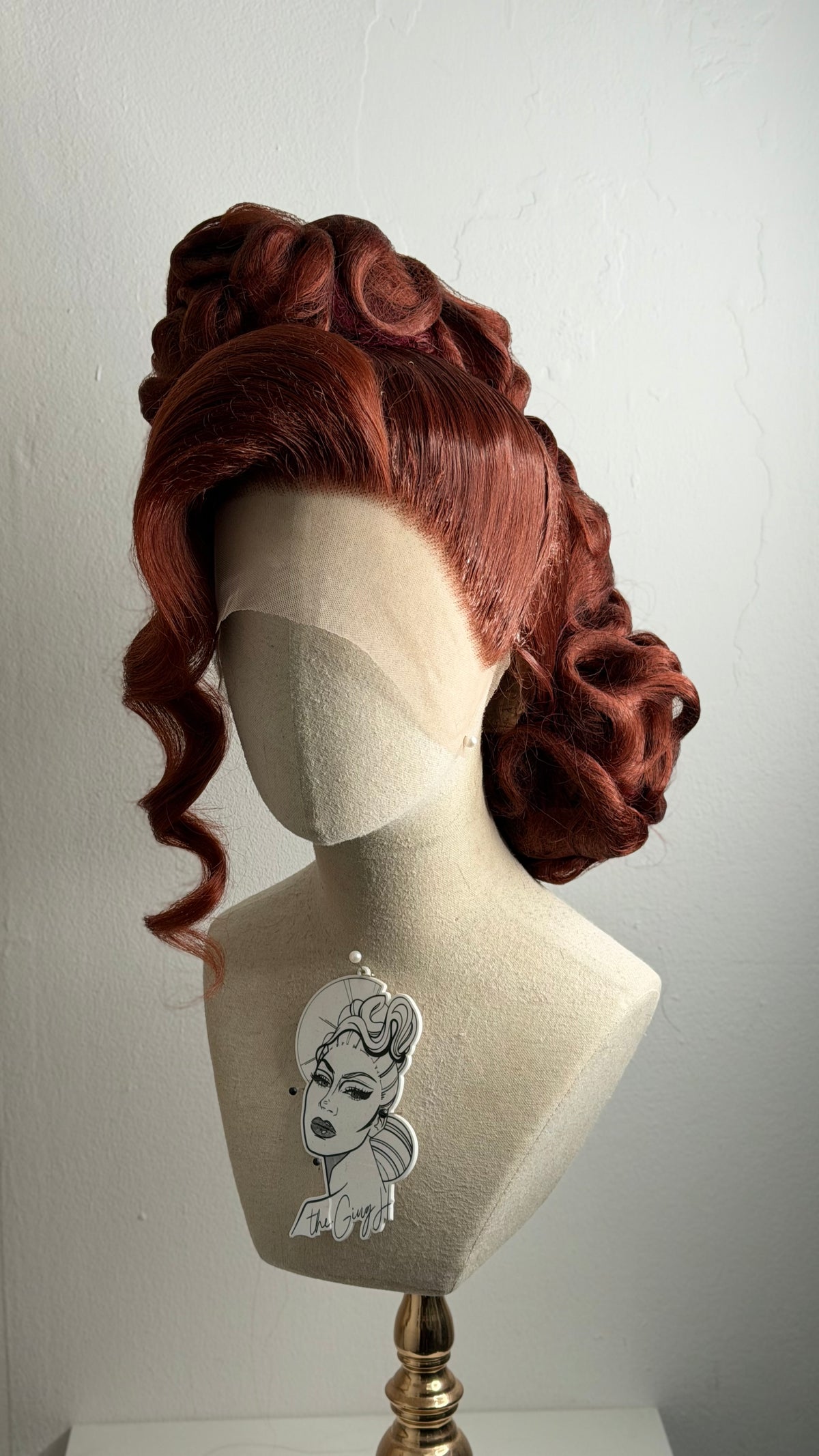 Classy Asymmetrical Updo dark Ginger Soft wave
