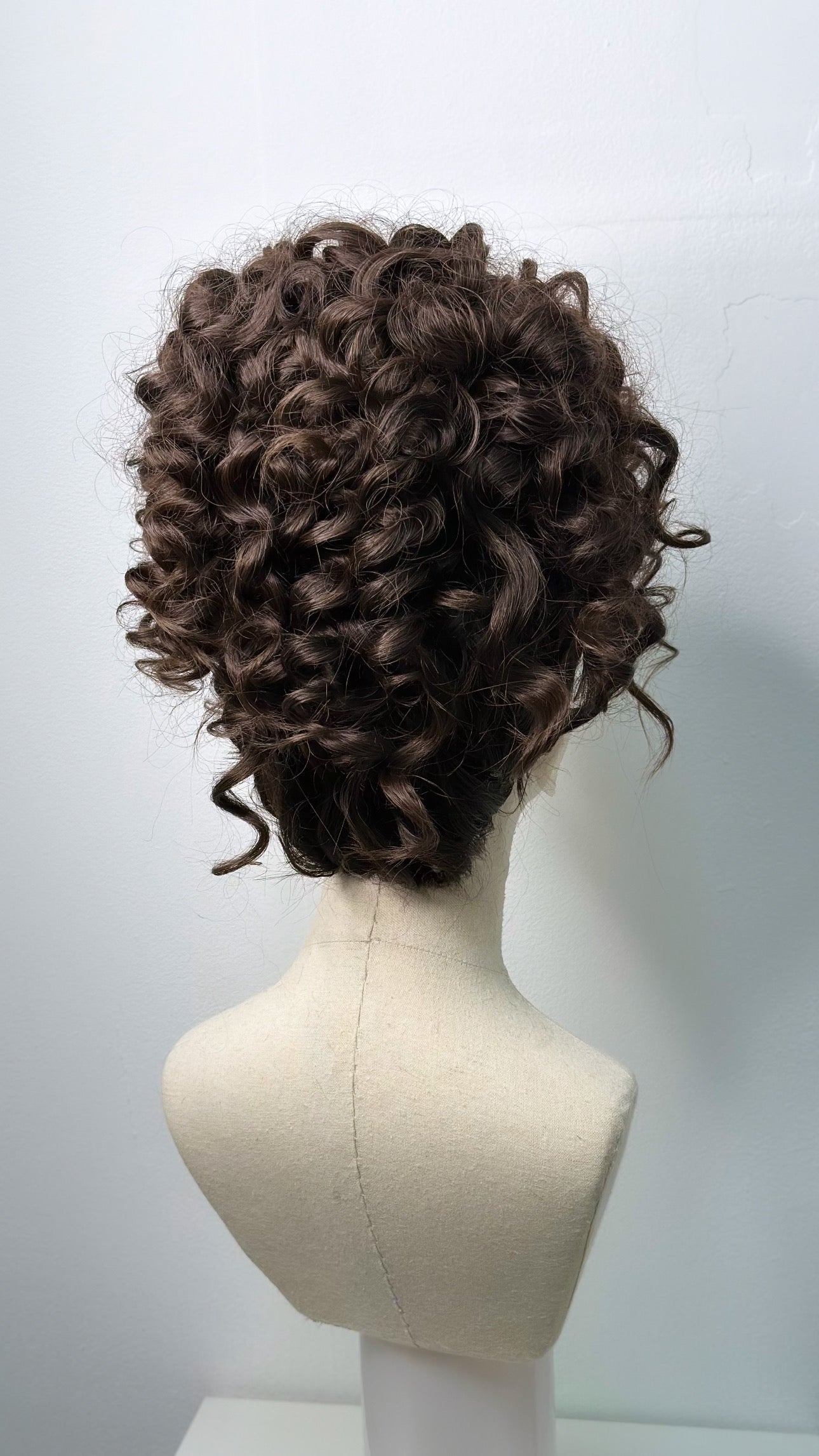 Curly Updo dark Brown