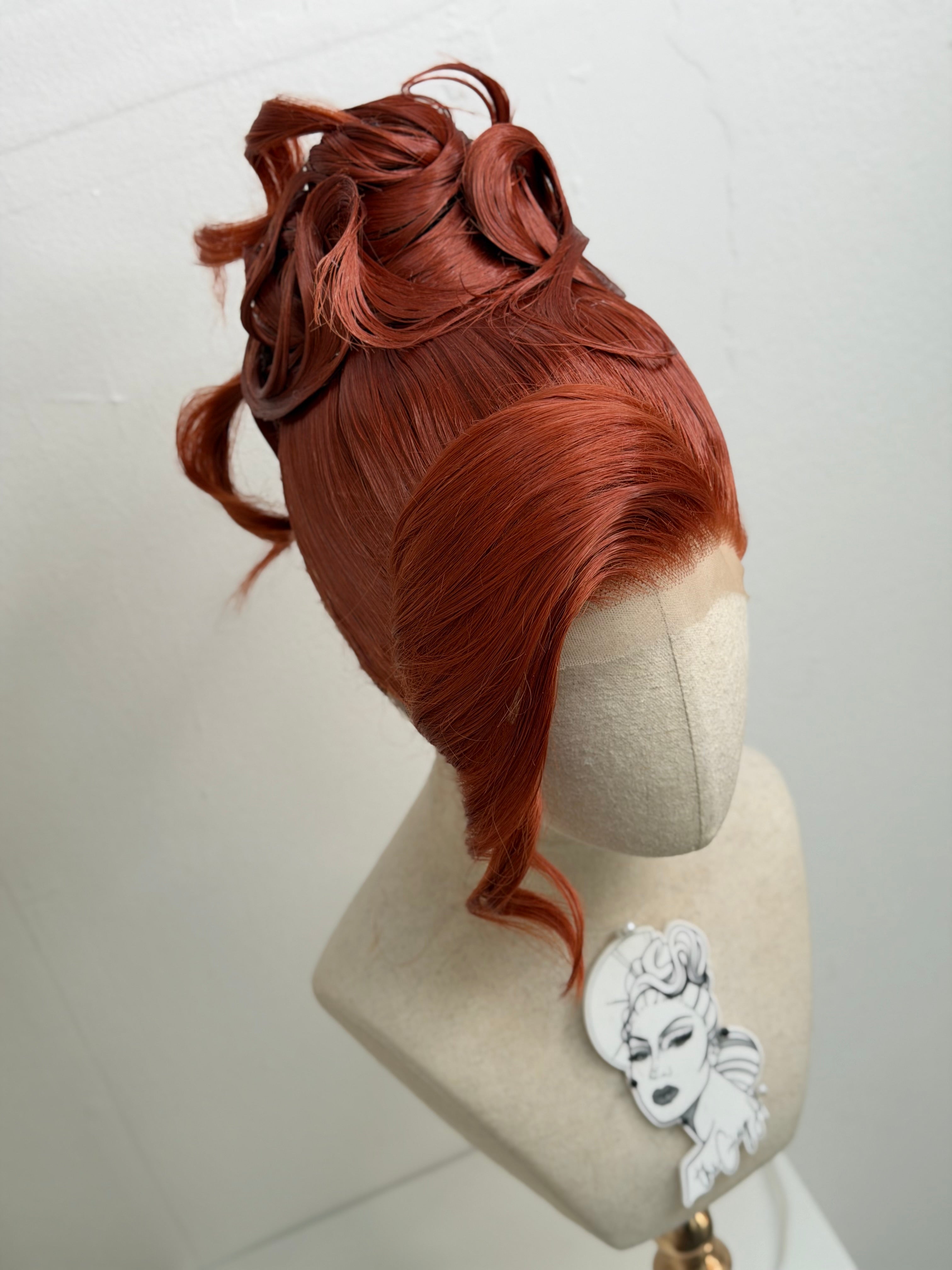 Classy updo wig Deep Ginger super Hold