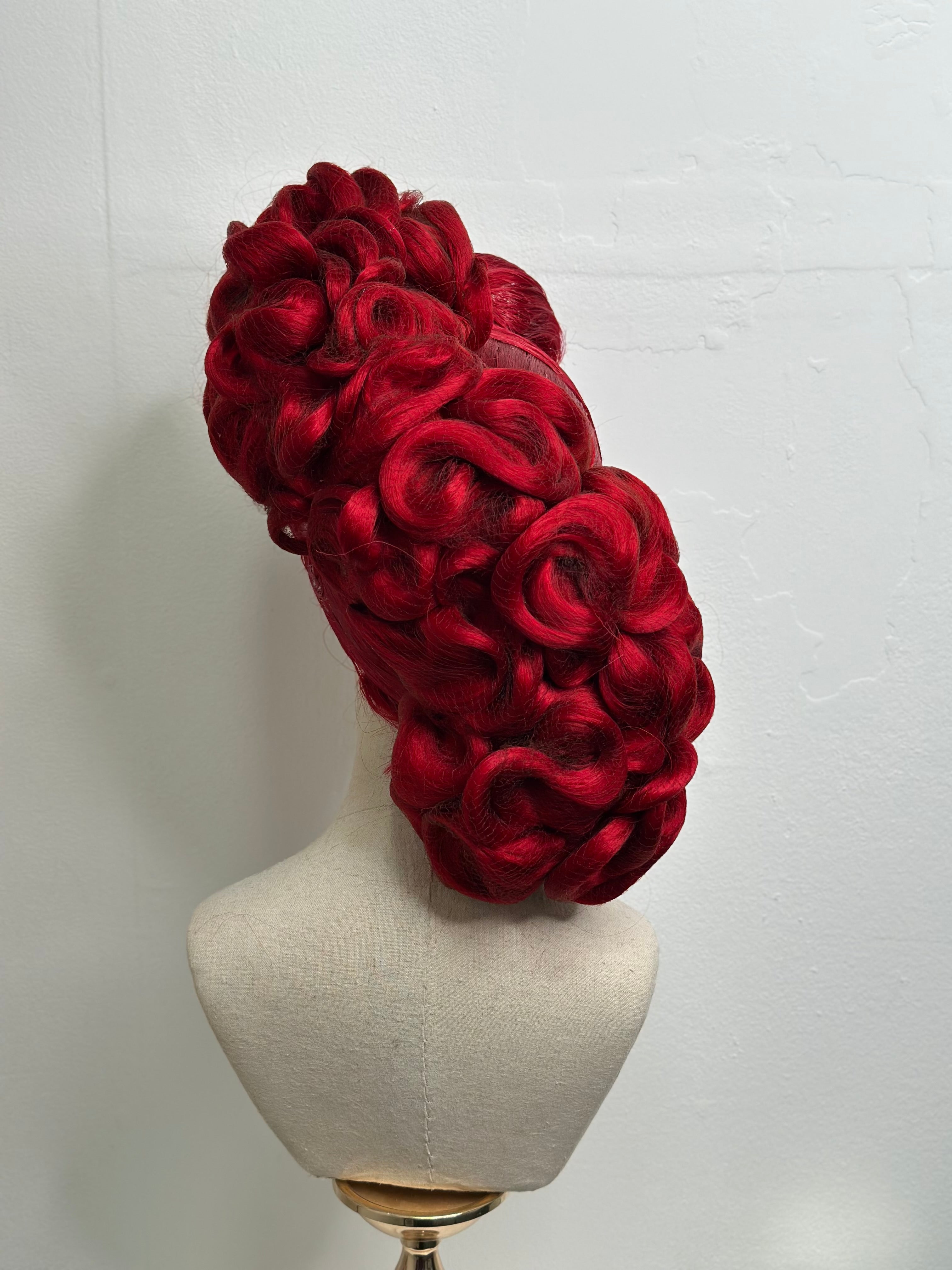 Classy Asymmetrical Updo Red