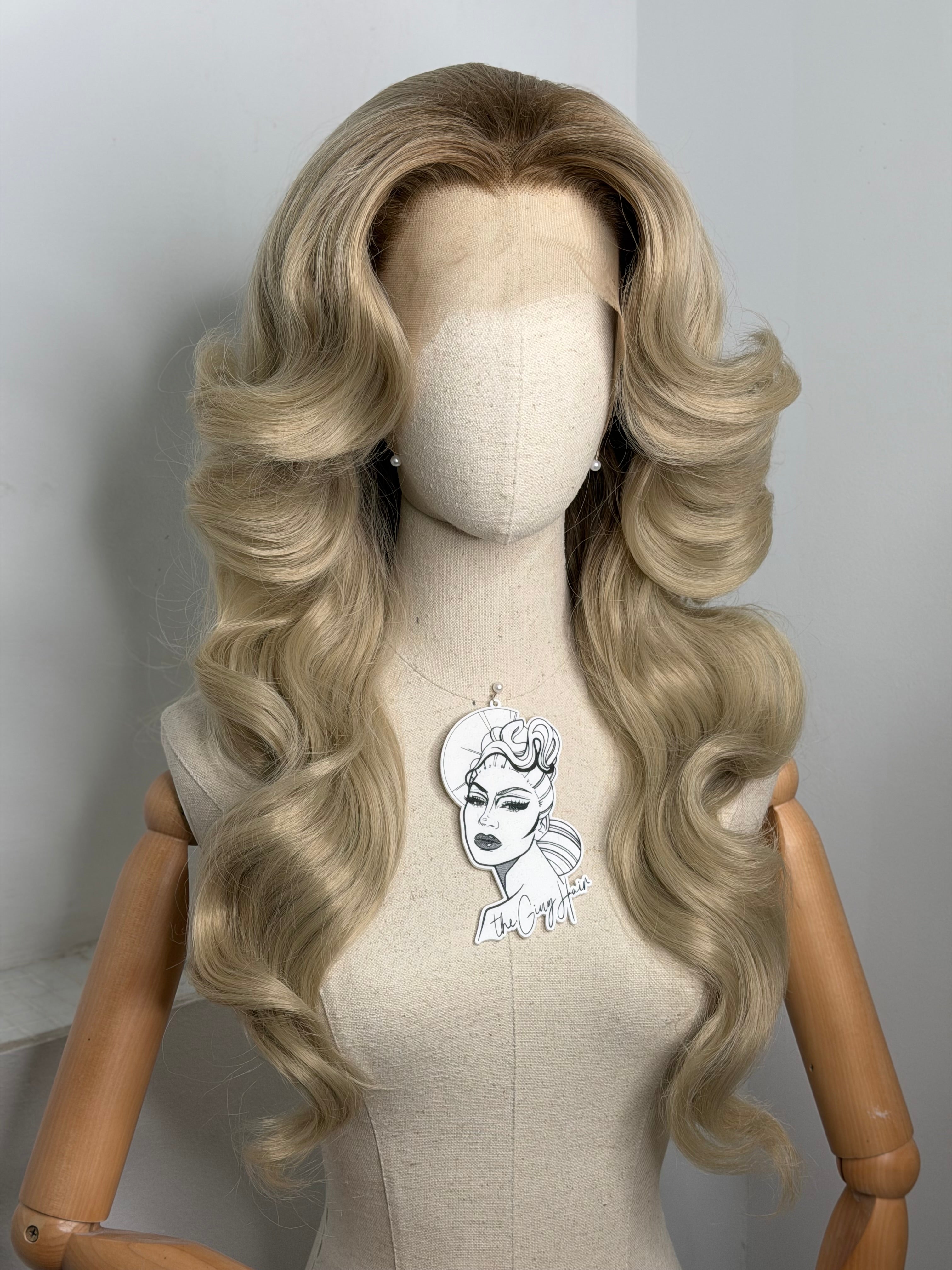 70s Blonde Wig  with roots