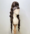 Puffy sleek ponytail Wig brown