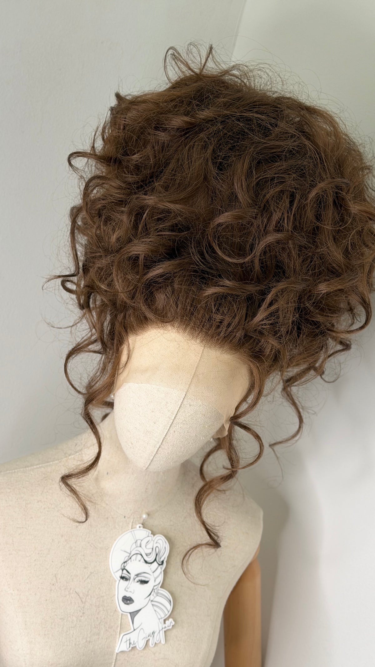 Big brown Messy Updo