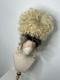 Classy messy Updo Cool Blond Roots