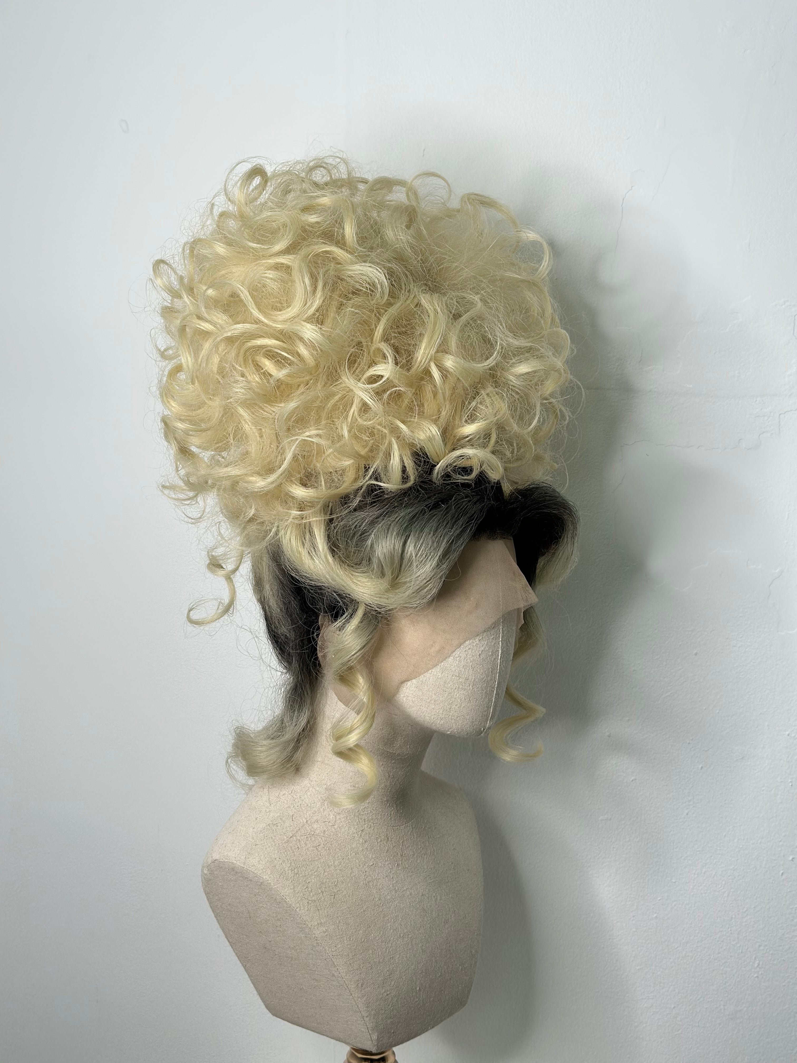 Classy messy Updo Cool Blond Roots