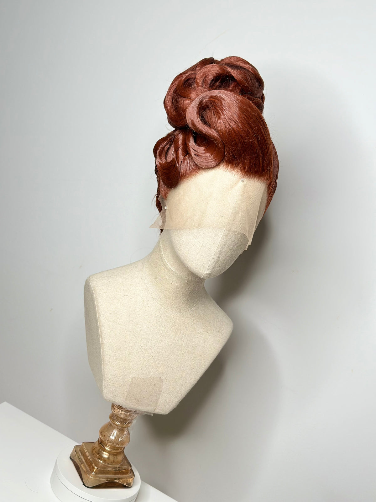 Classy Asymmetrical Updo dark Ginger