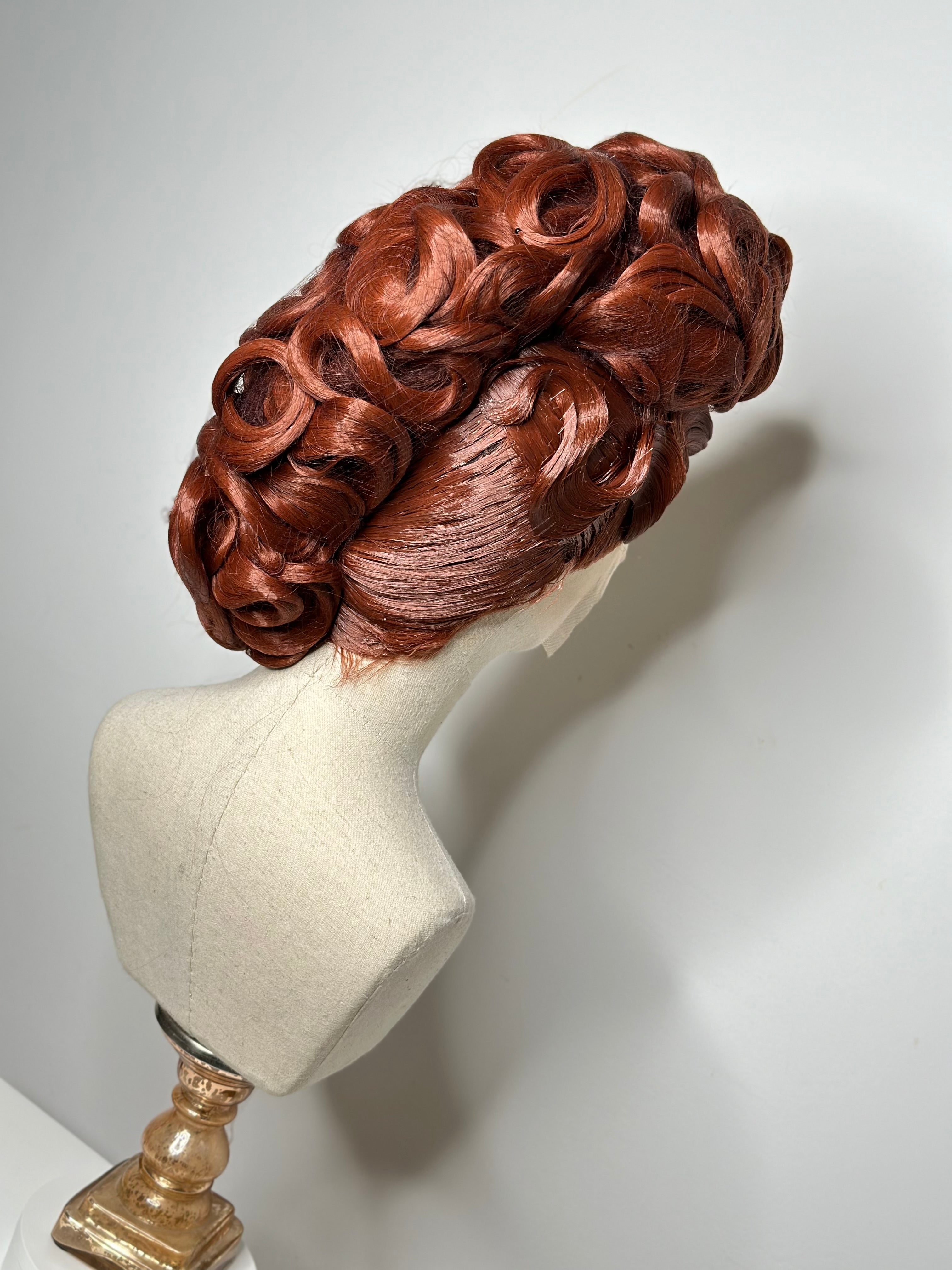 Classy Asymmetrical Updo dark Ginger