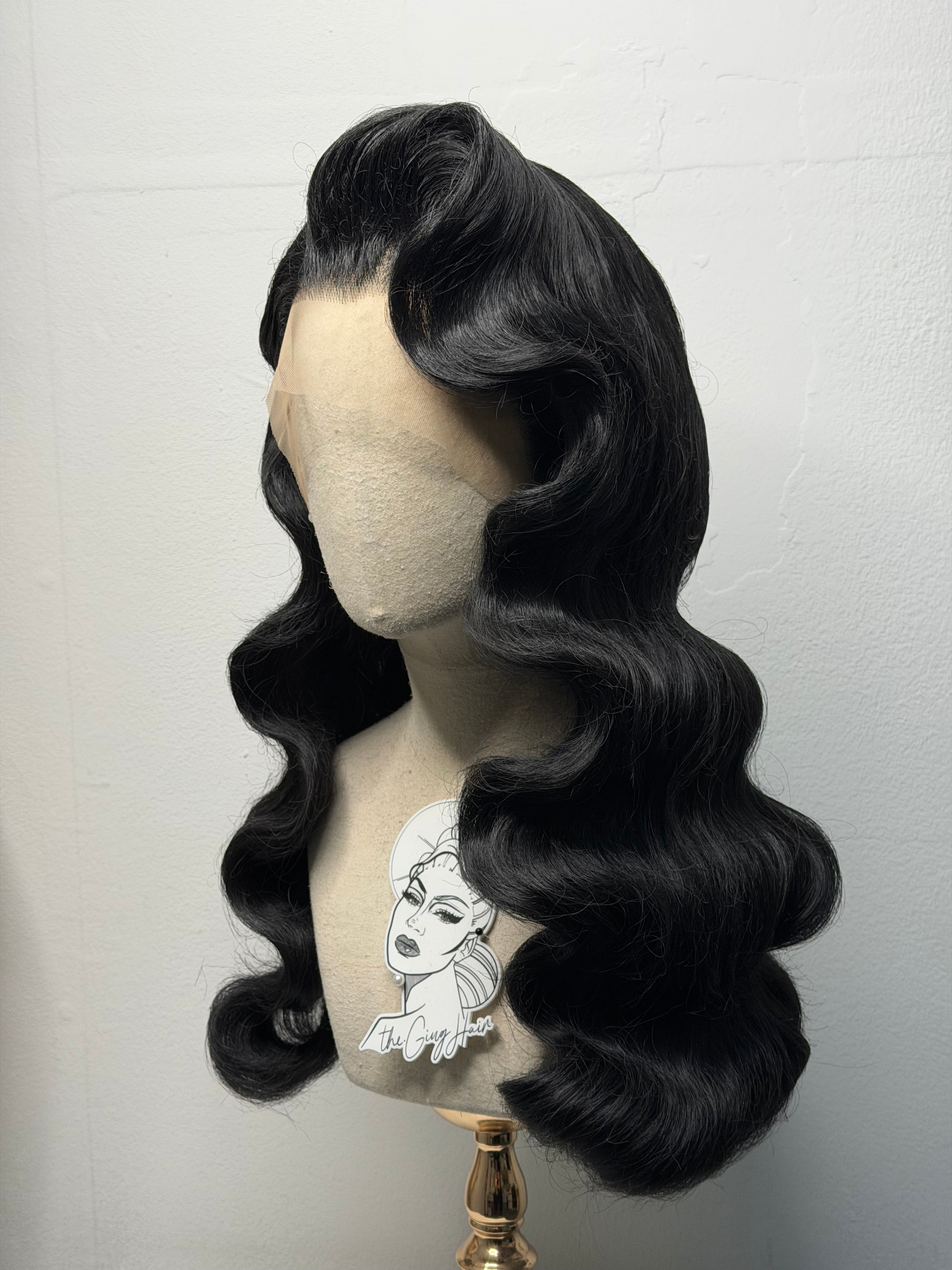 Classy Long 40s History Wig black long