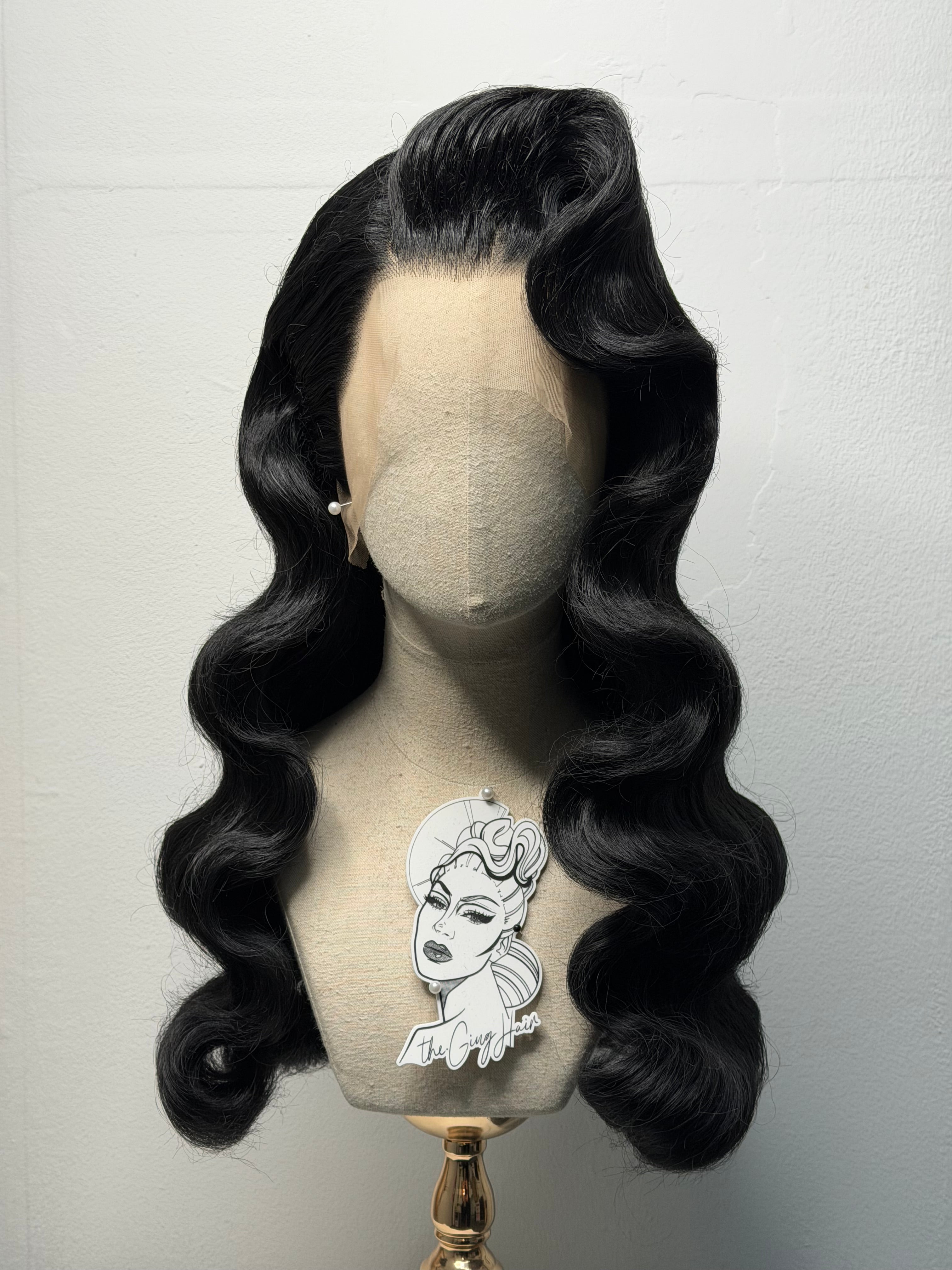 Classy Long 40s History Wig black long
