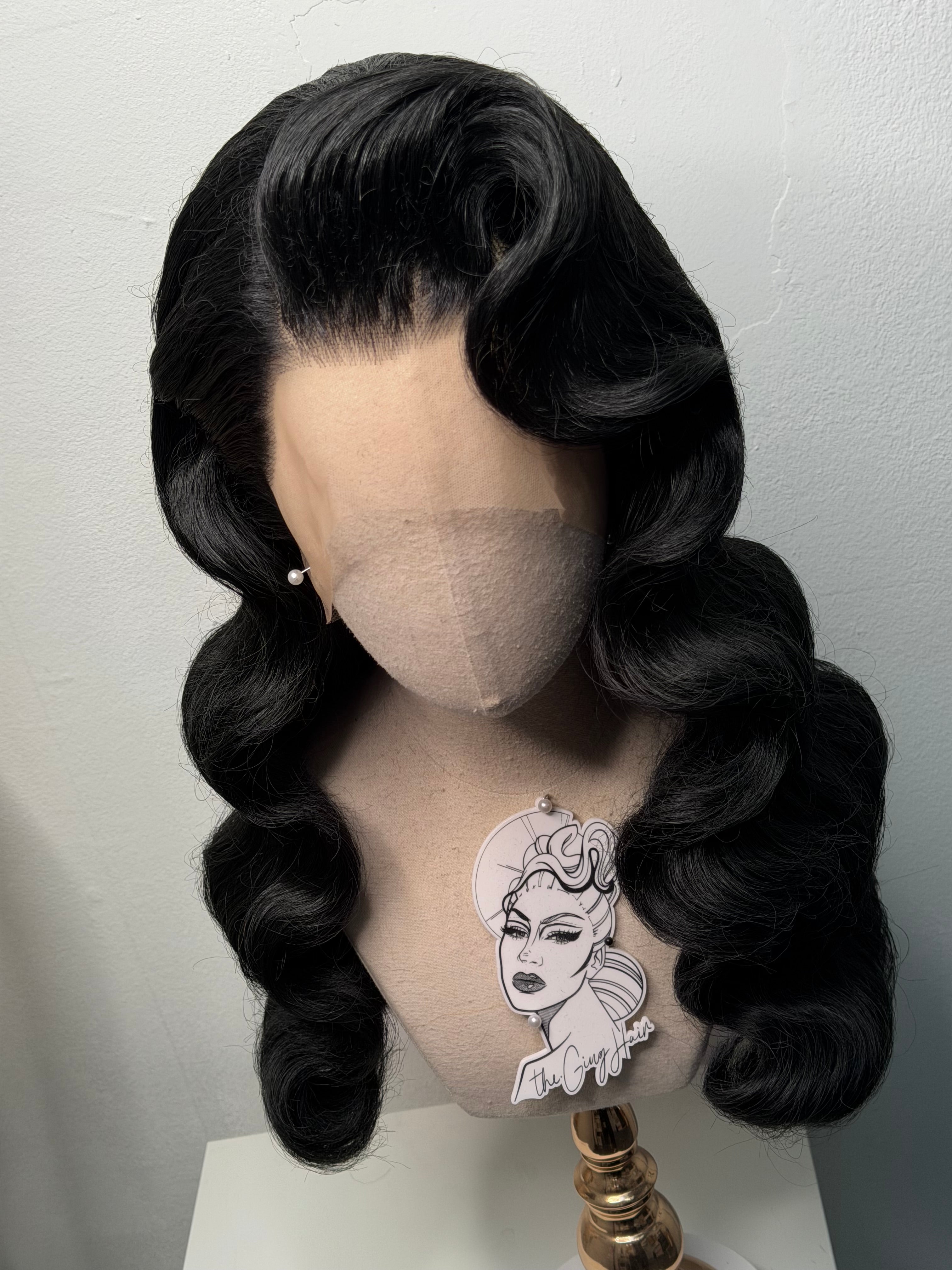 Classy Long 40s History Wig black long