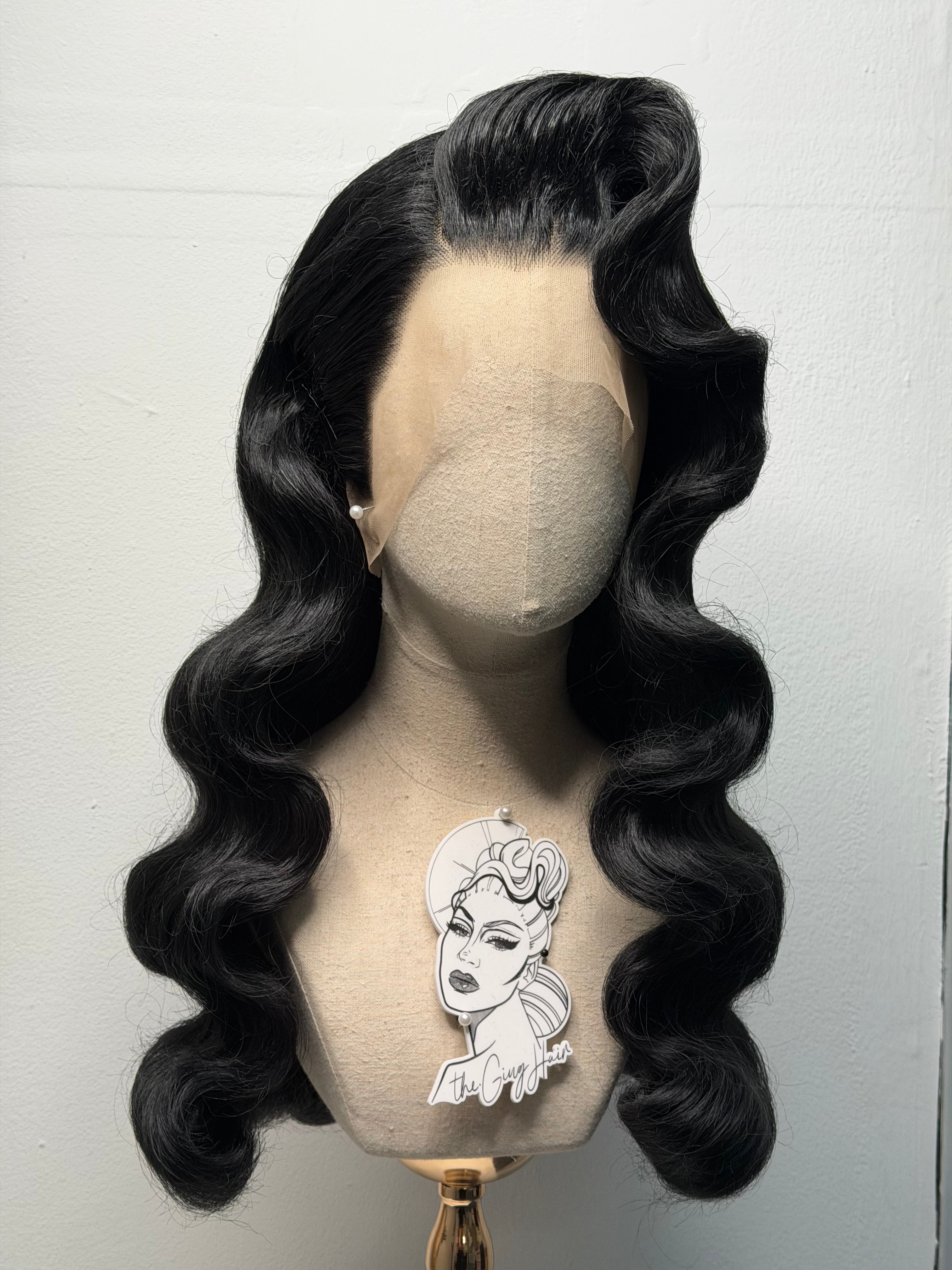 Classy Long 40s History Wig black long