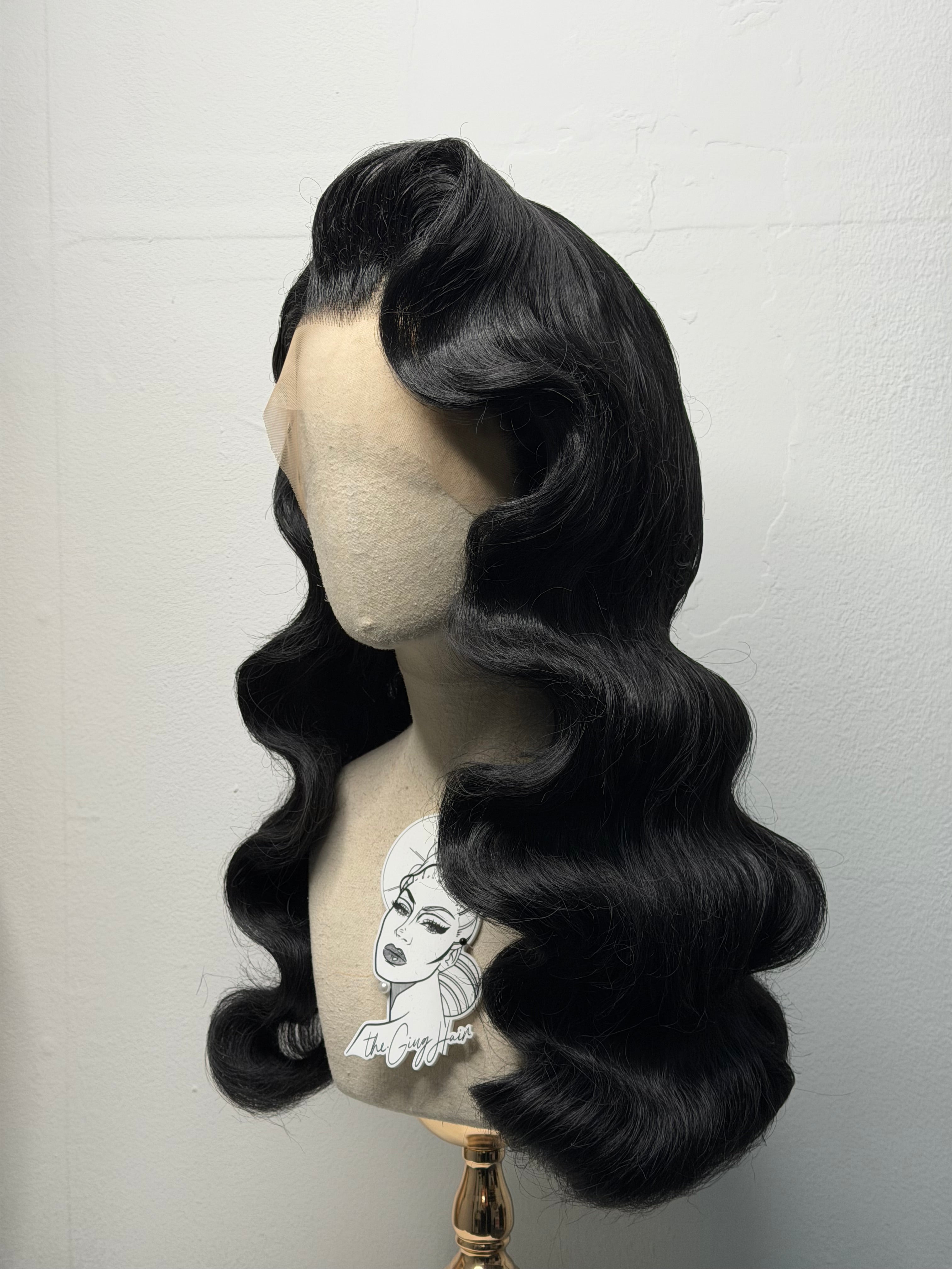 Classy Long 40s History Wig black long