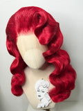 Classy 40s History waves deep red